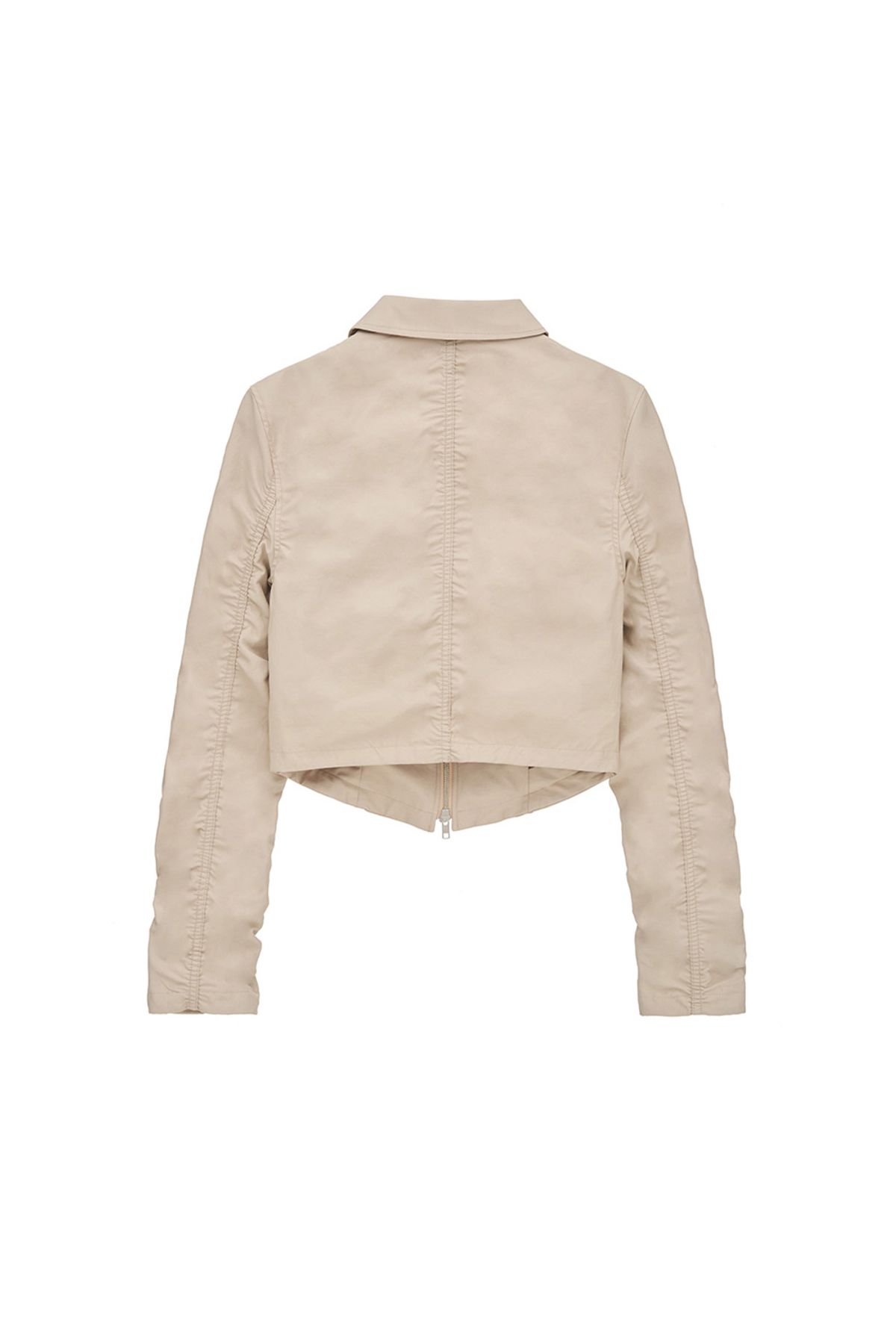 애프터아워즈(AFTERHOURS) RUCHED SHORT JACKET (BEIGE)