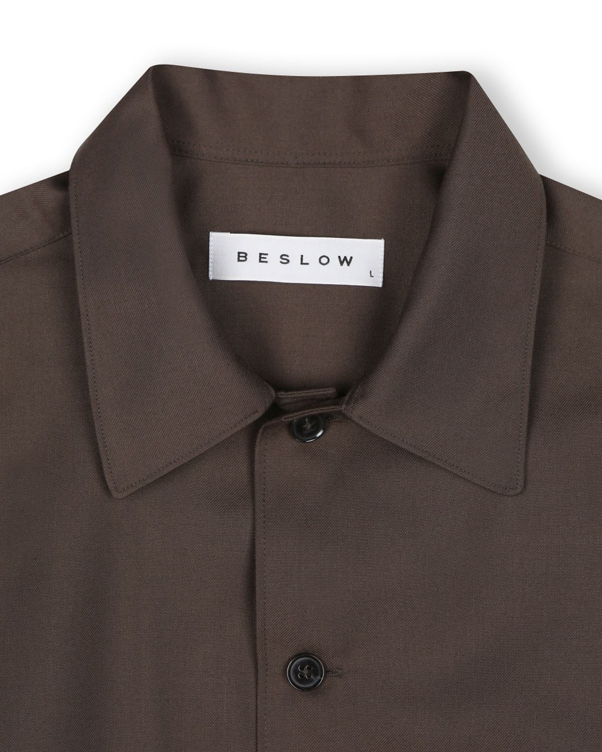 비슬로우(BESLOW) MILITARY CONVERTIBLE COLLAR SHIRTS MOCCA