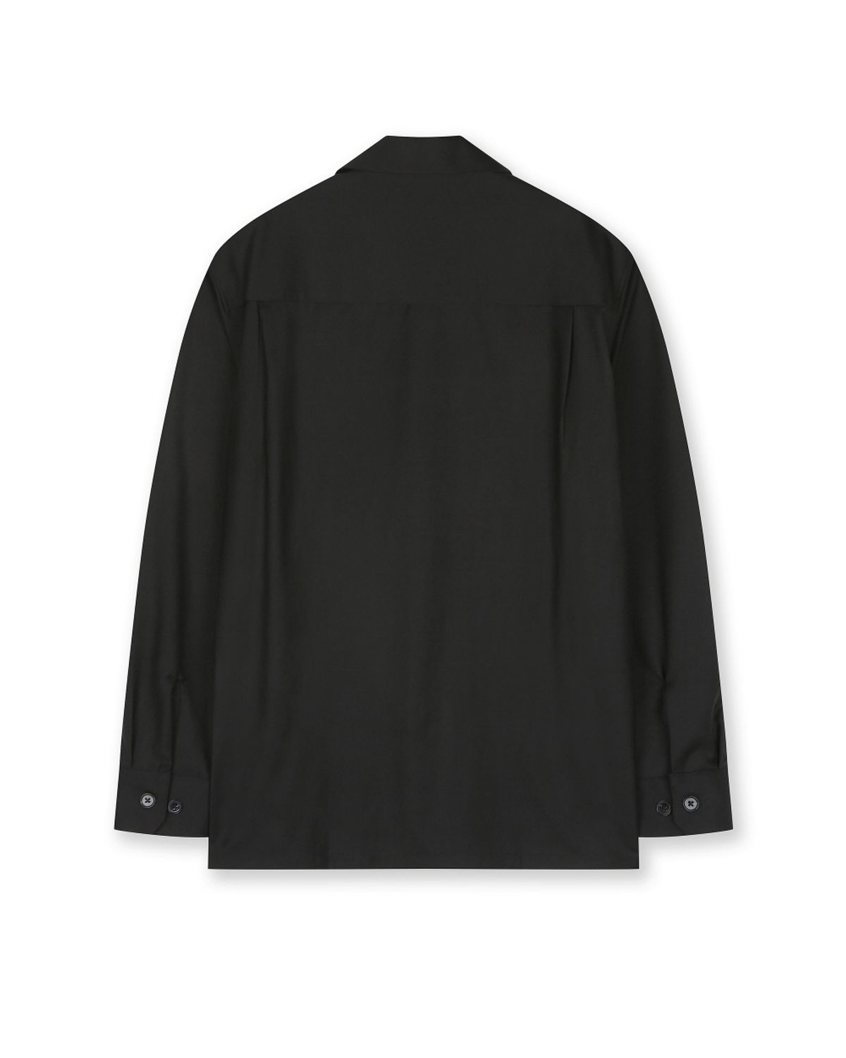 비슬로우(BESLOW) MILITARY CONVERTIBLE COLLAR SHIRTS BLACK