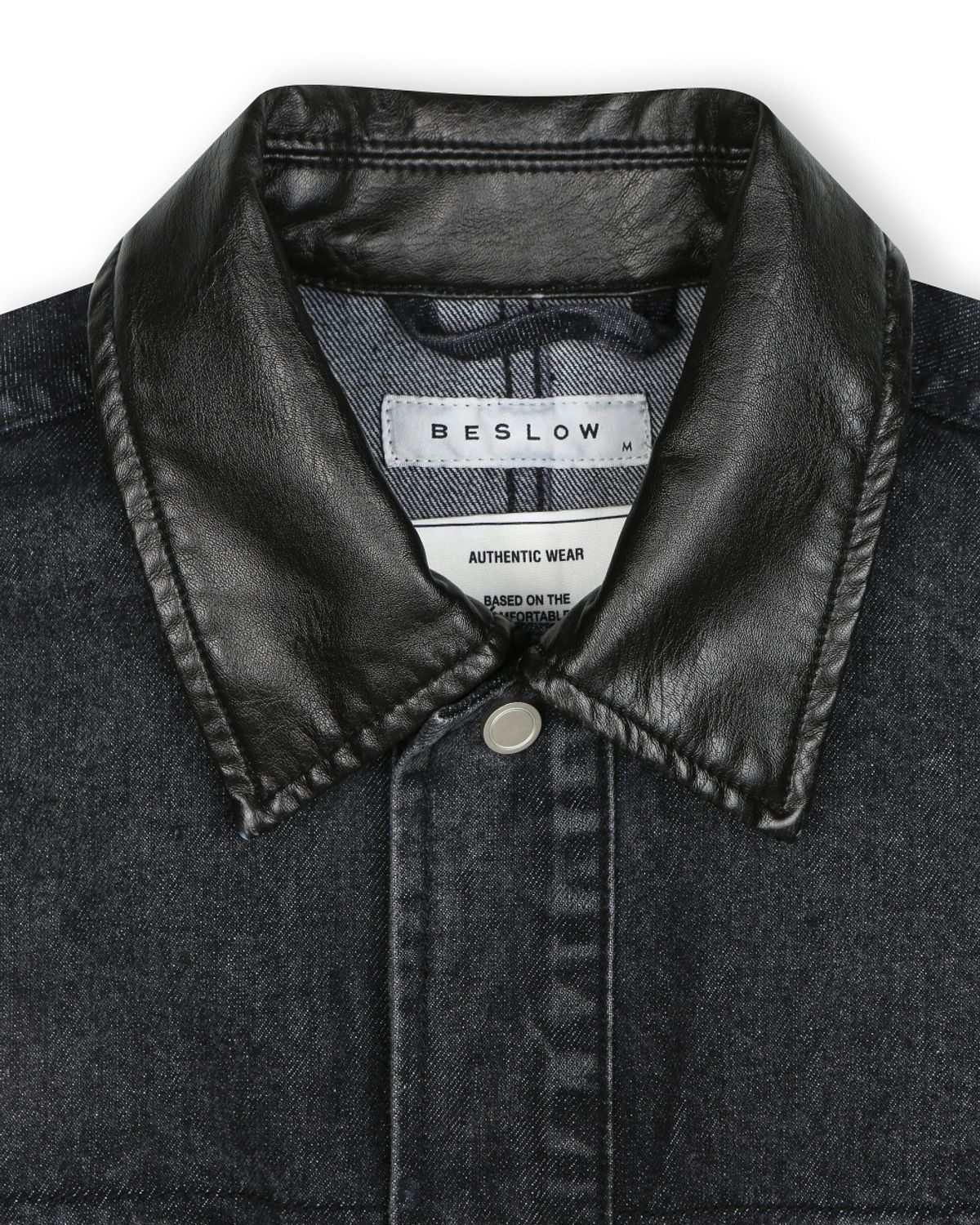 비슬로우(BESLOW) WASHED DENIM MULTI POCKET WORK JACKET BLACK