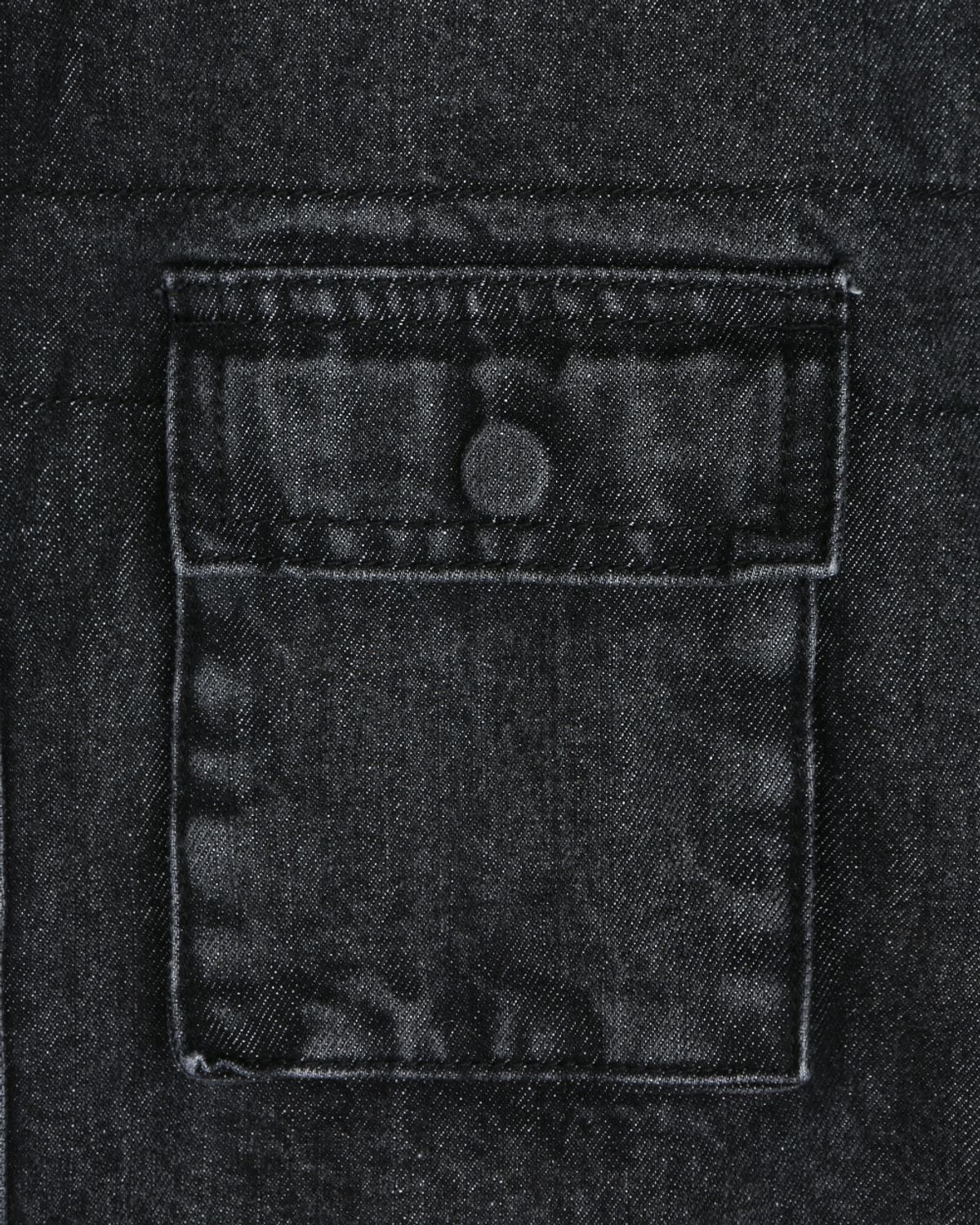 비슬로우(BESLOW) WASHED DENIM MULTI POCKET WORK JACKET BLACK