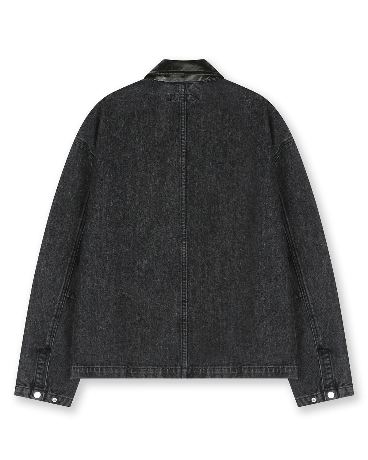 비슬로우(BESLOW) WASHED DENIM MULTI POCKET WORK JACKET BLACK