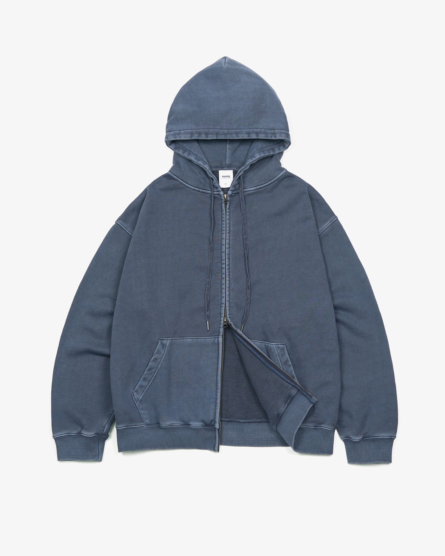 パーカー・フーディ TOFFEE Two Way Pigment Sweat Hoodie Zip-Up LIGHT GREY T3F-2P MUSINSA | TOFFEE 2WAY SWEAT ZIP-UP HOODIE (MELANGE GRAY)
