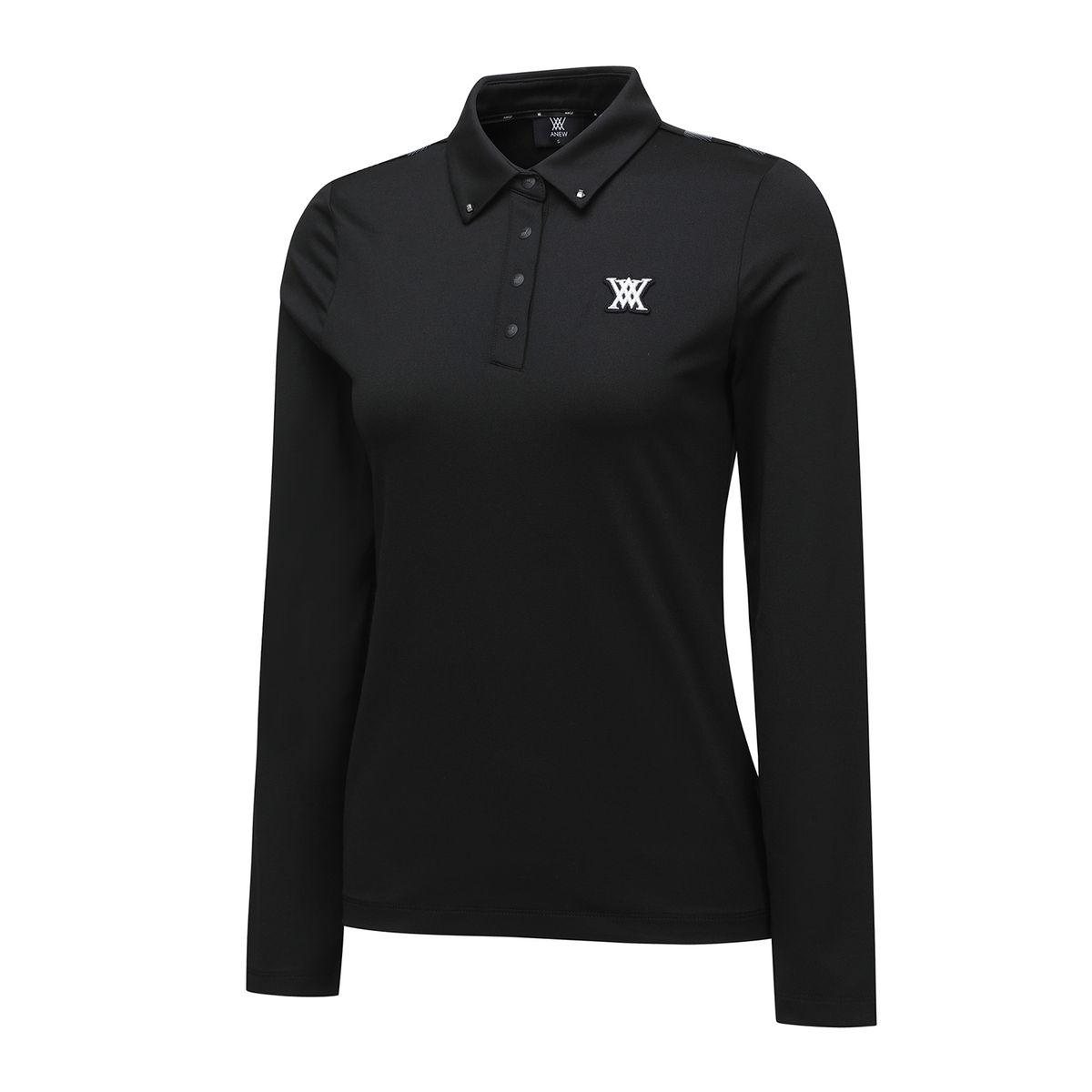 어뉴골프(ANEW GOLF) WOMEN SIGNATURE LOGO LONG T-SHIRT_BK