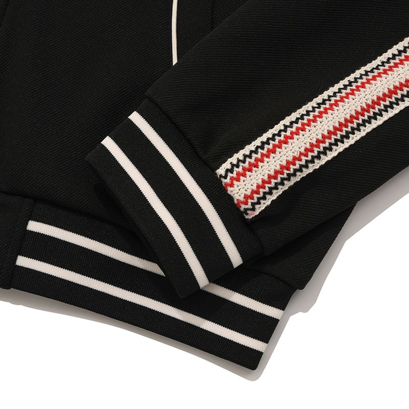 ★2023FW新作★KIRSH★CHERRY LACE POINT CROP TRACK JUMPER MUSINSA | KIRSH Cherry Lace Point Crop Track Jumper [Black]