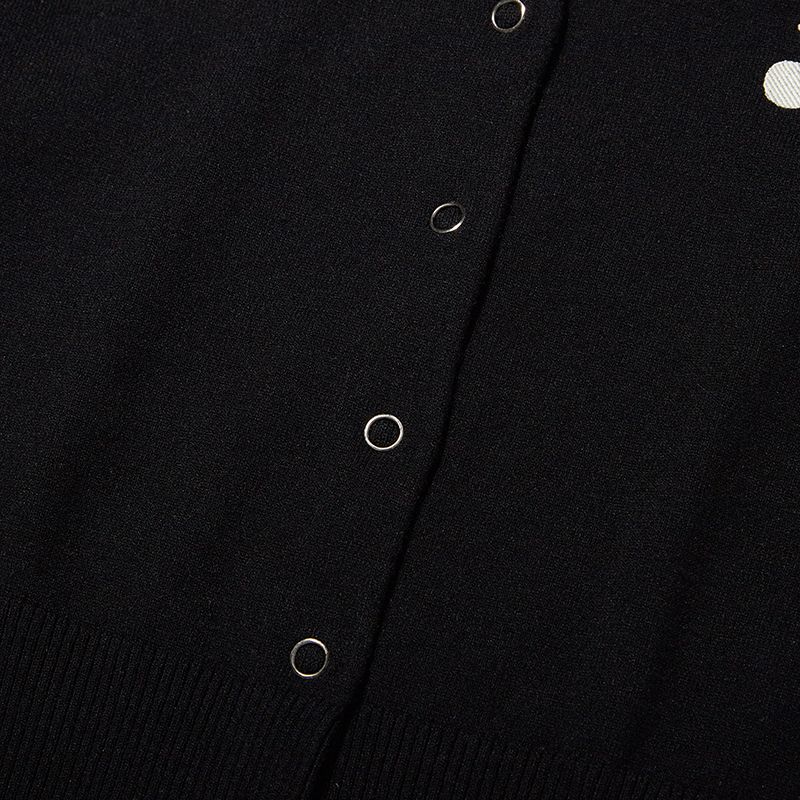 MUSINSA公式 | KIRSH Mono Cherry Crop Cardigan [Black]