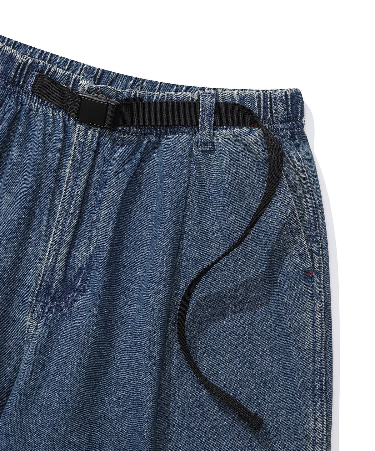 컬럼비아 유니버시티(COLUMBIA UNIVERSITY) M-LABEL LOOSE-FIT DENIM BELTED PANTS 미드나잇진