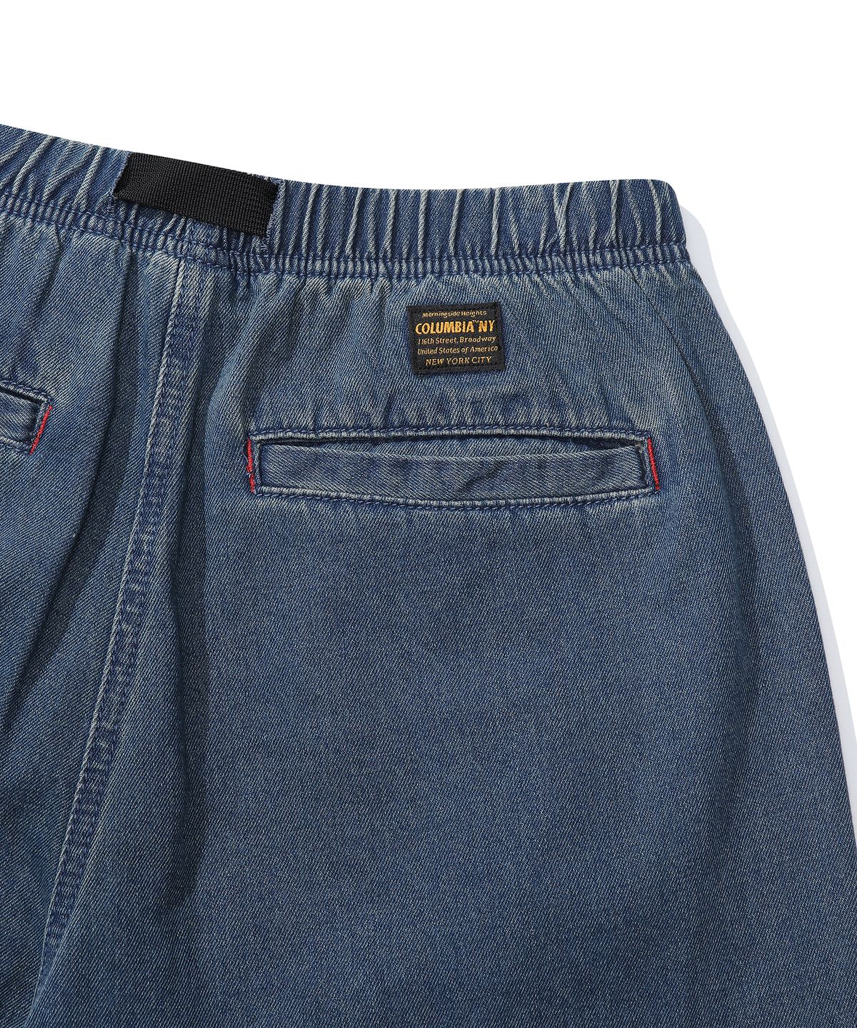 컬럼비아 유니버시티(COLUMBIA UNIVERSITY) M-LABEL LOOSE-FIT DENIM BELTED PANTS 미드나잇진