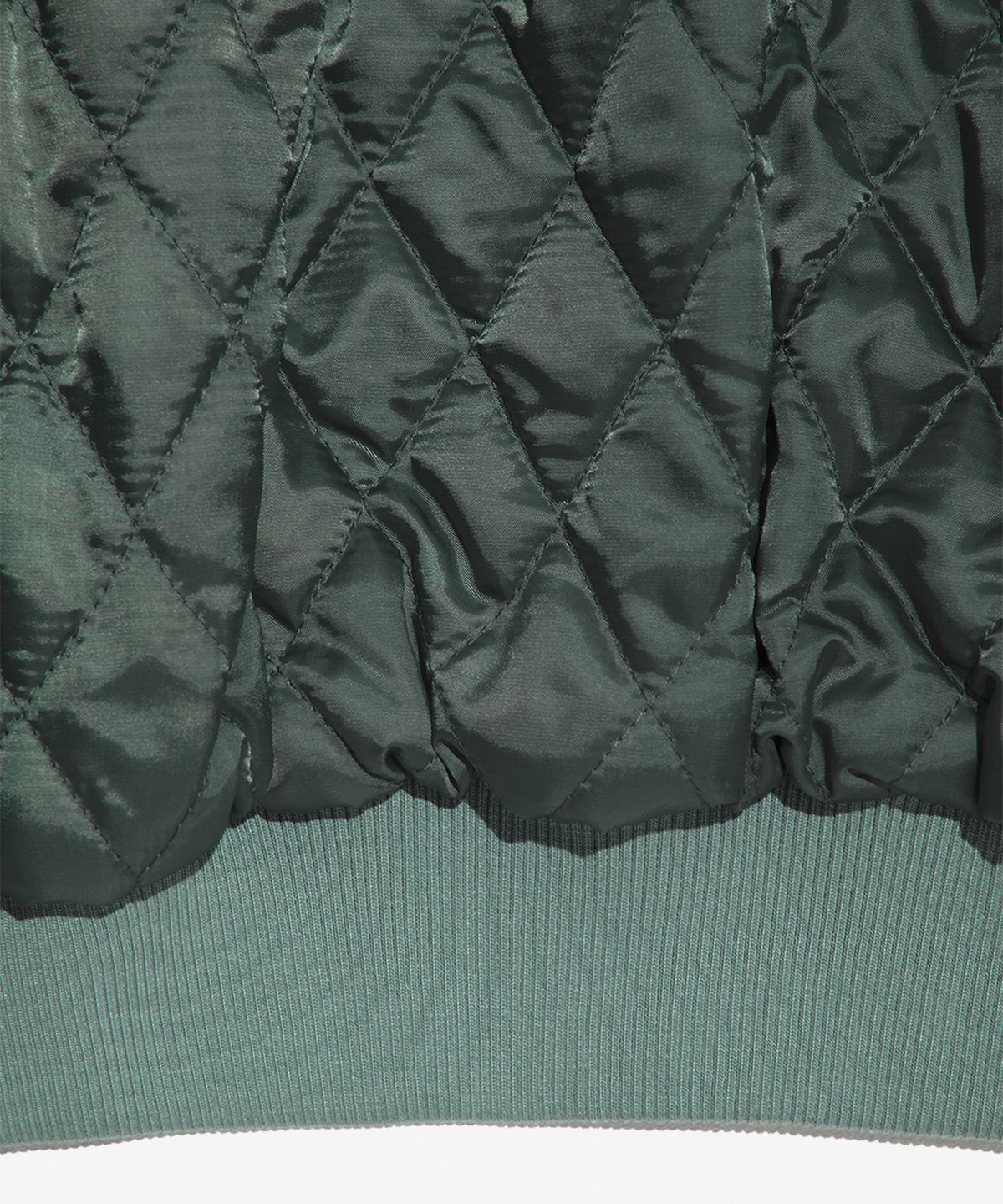 벌스데이수트(BIRTHDAYSUIT) PATENT STADIUM JACKET (SAGE)