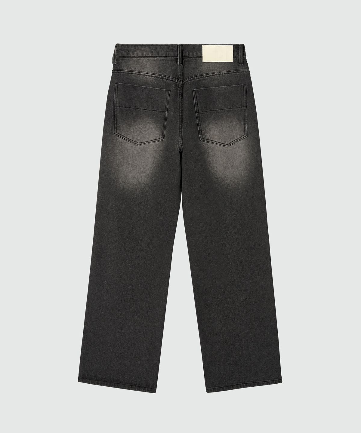 데케트(DECET) Mid Rise Wide Jeans DCPT027HLBlack