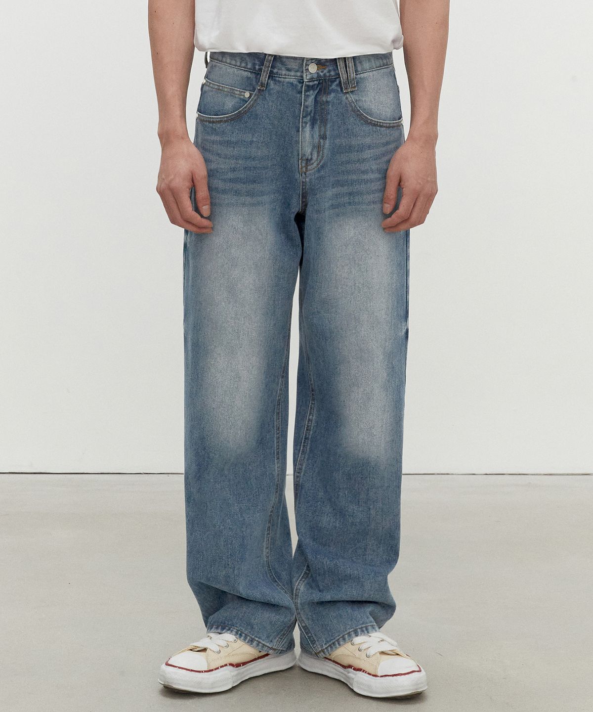데케트(DECET) Mid Rise Wide Jeans DCPT027HLBlue