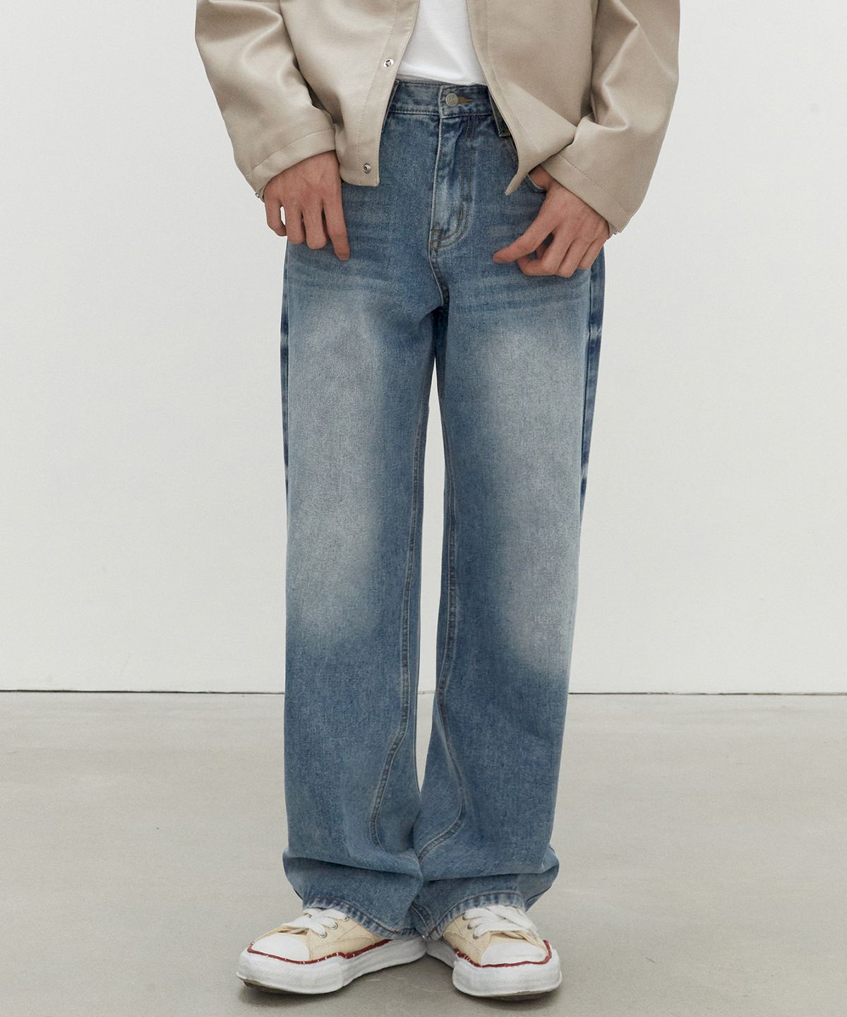 데케트(DECET) Mid Rise Wide Jeans DCPT027HLBlue