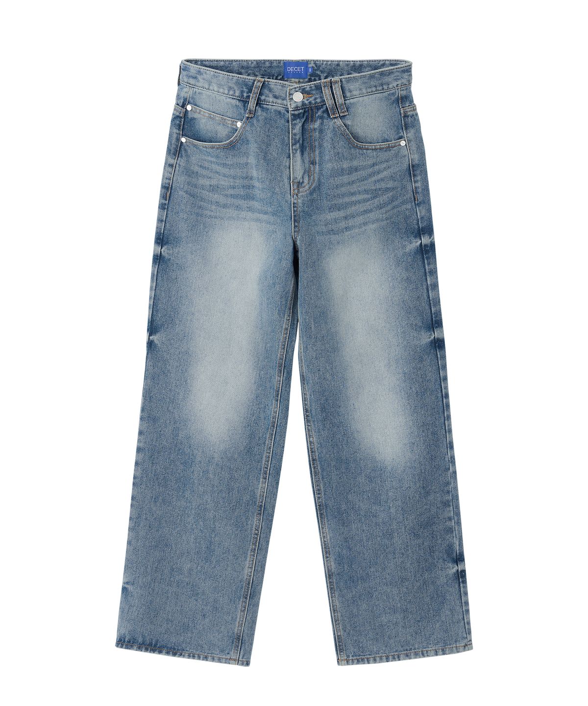 데케트(DECET) Mid Rise Wide Jeans DCPT027HLBlue
