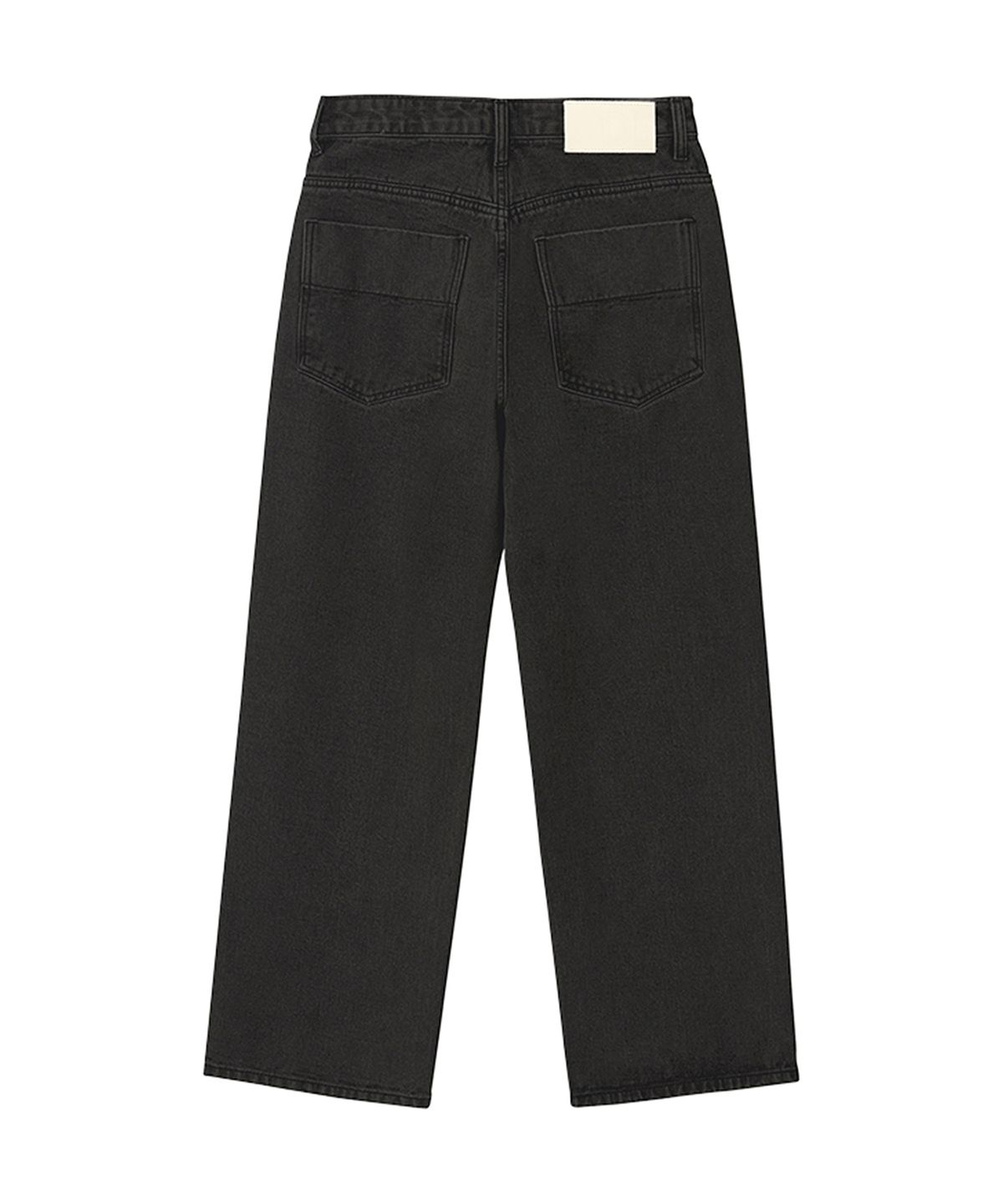 데케트(DECET) Mid Rise Wide Jeans DCPT027STNBlack