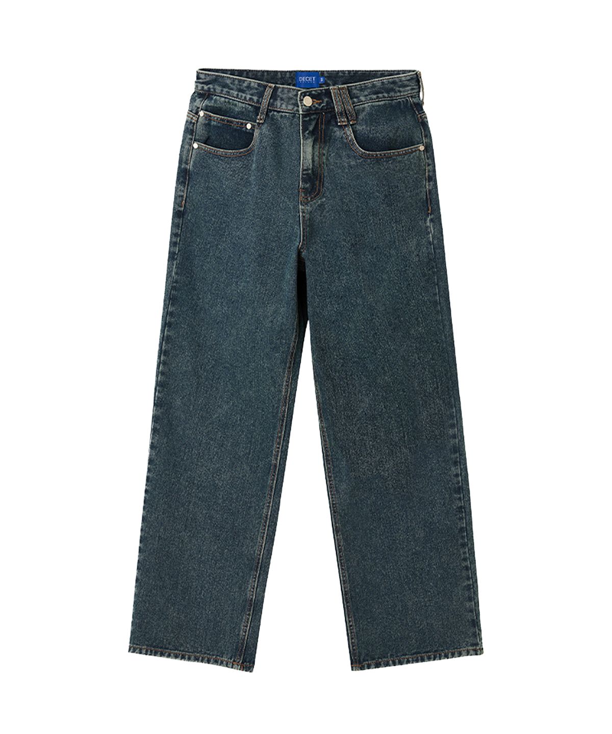 데케트(DECET) Mid Rise Wide Jeans DCPT027STNBlue