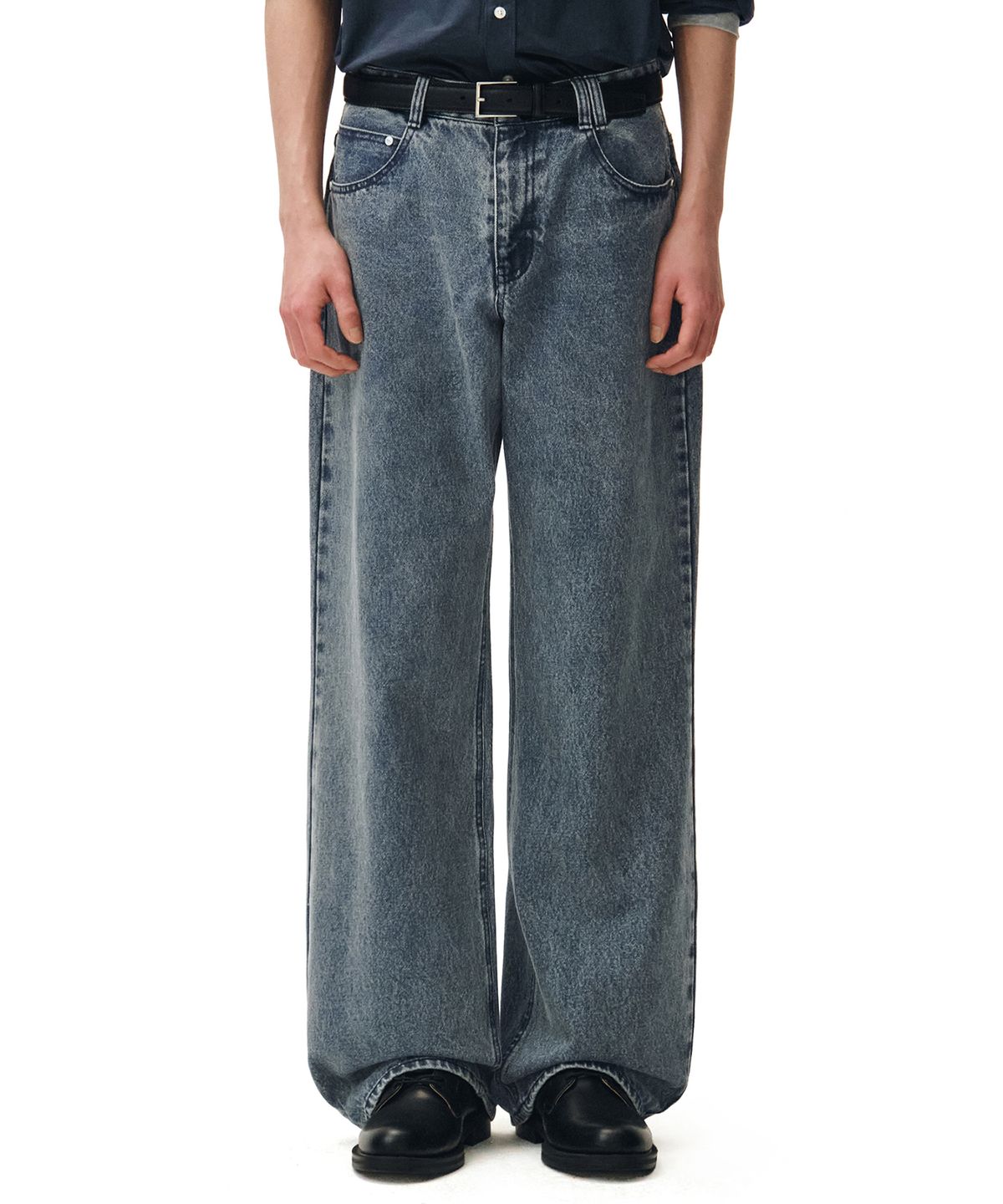 데케트(DECET) Mid Rise Wide Jeans DCPT027STNGRBlue