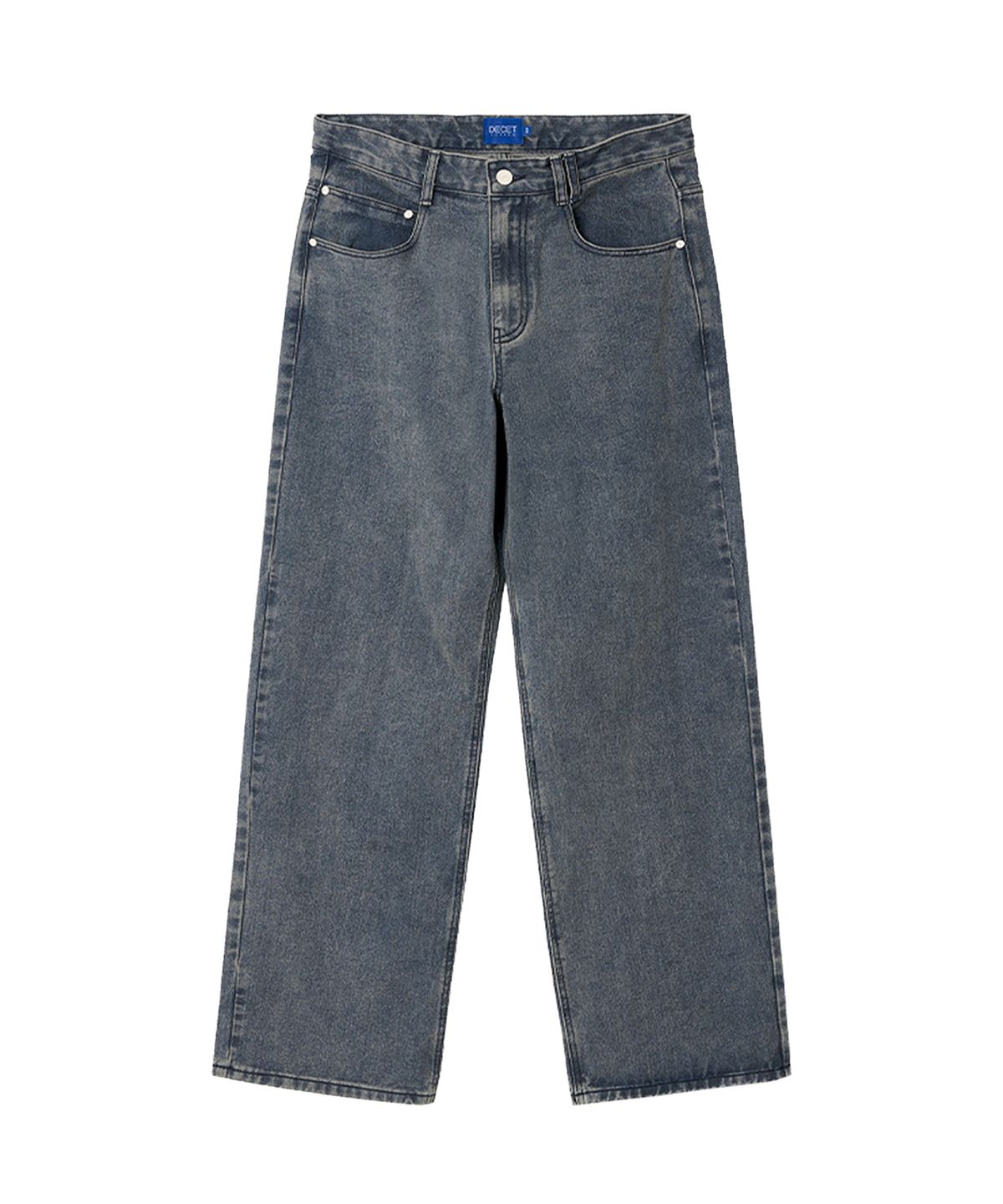 데케트(DECET) Mid Rise Wide Jeans DCPT027STNGRBlue