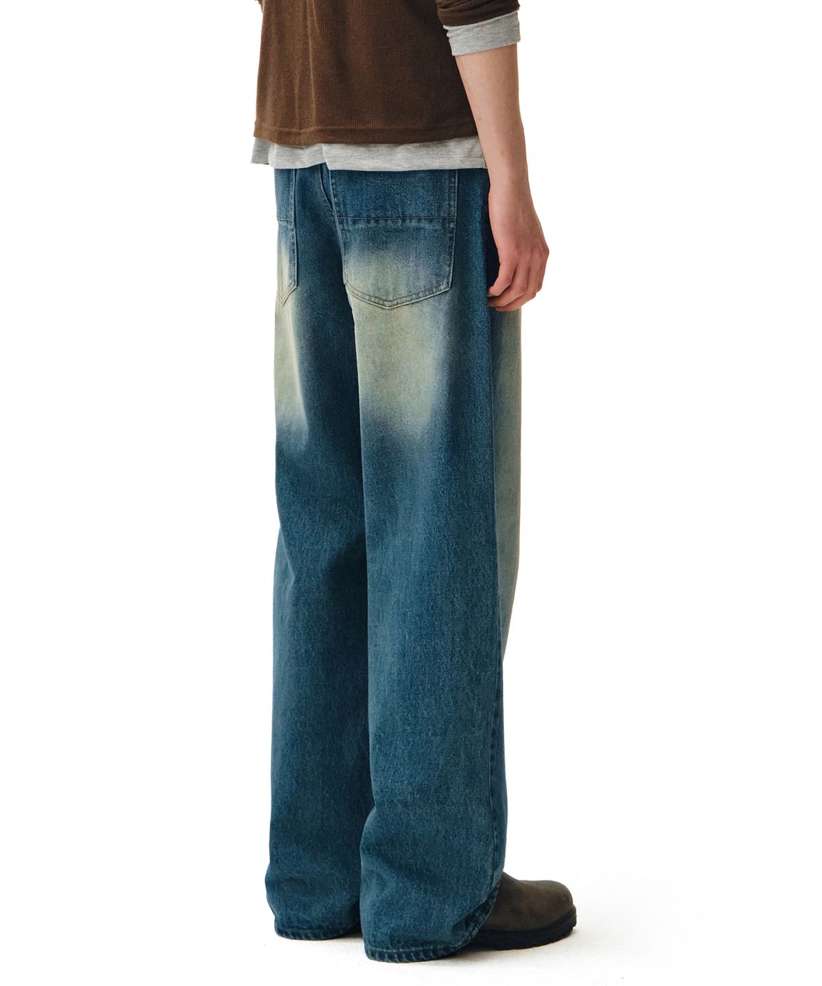 데케트(DECET) Mid Rise Wide Jeans DCPT027GNBlue