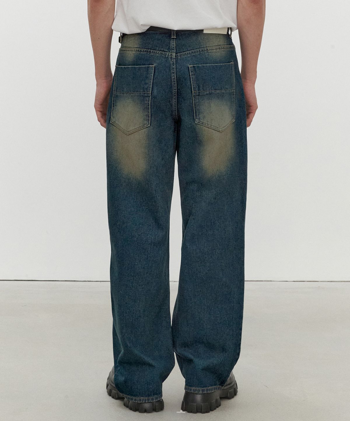 데케트(DECET) Mid Rise Wide Jeans DCPT027YLBlue