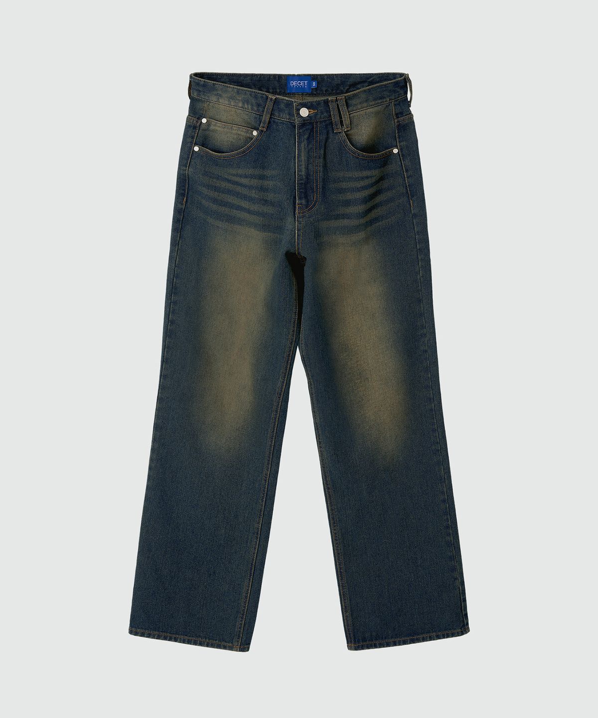 데케트(DECET) Mid Rise Wide Jeans DCPT027YLBlue