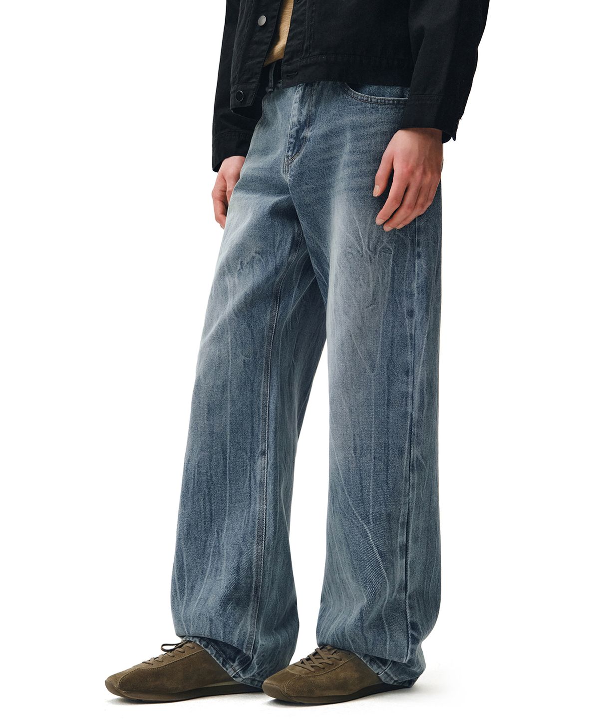 데케트(DECET) Mid Rise Wide Jeans DCPT027CRBlue2