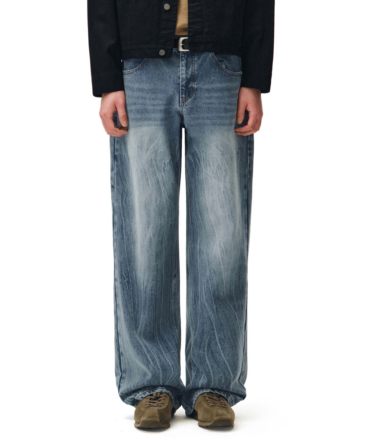 데케트(DECET) Mid Rise Wide Jeans DCPT027CRBlue2