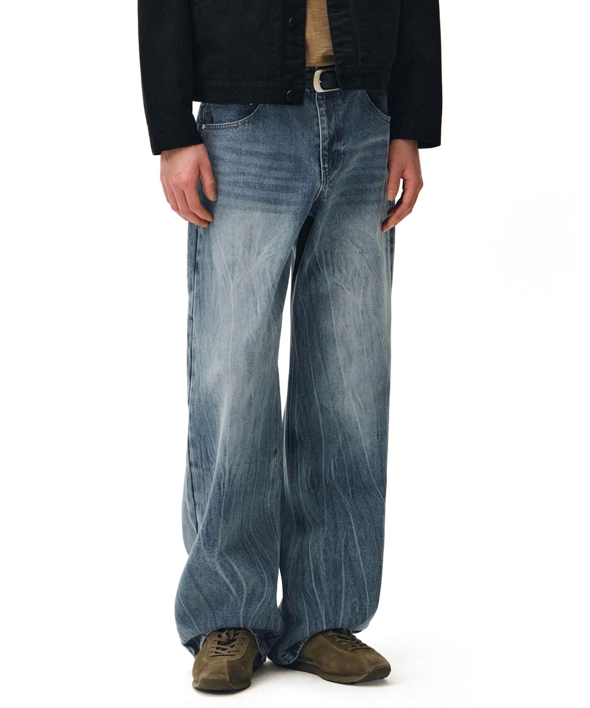 데케트(DECET) Mid Rise Wide Jeans DCPT027CRBlue2