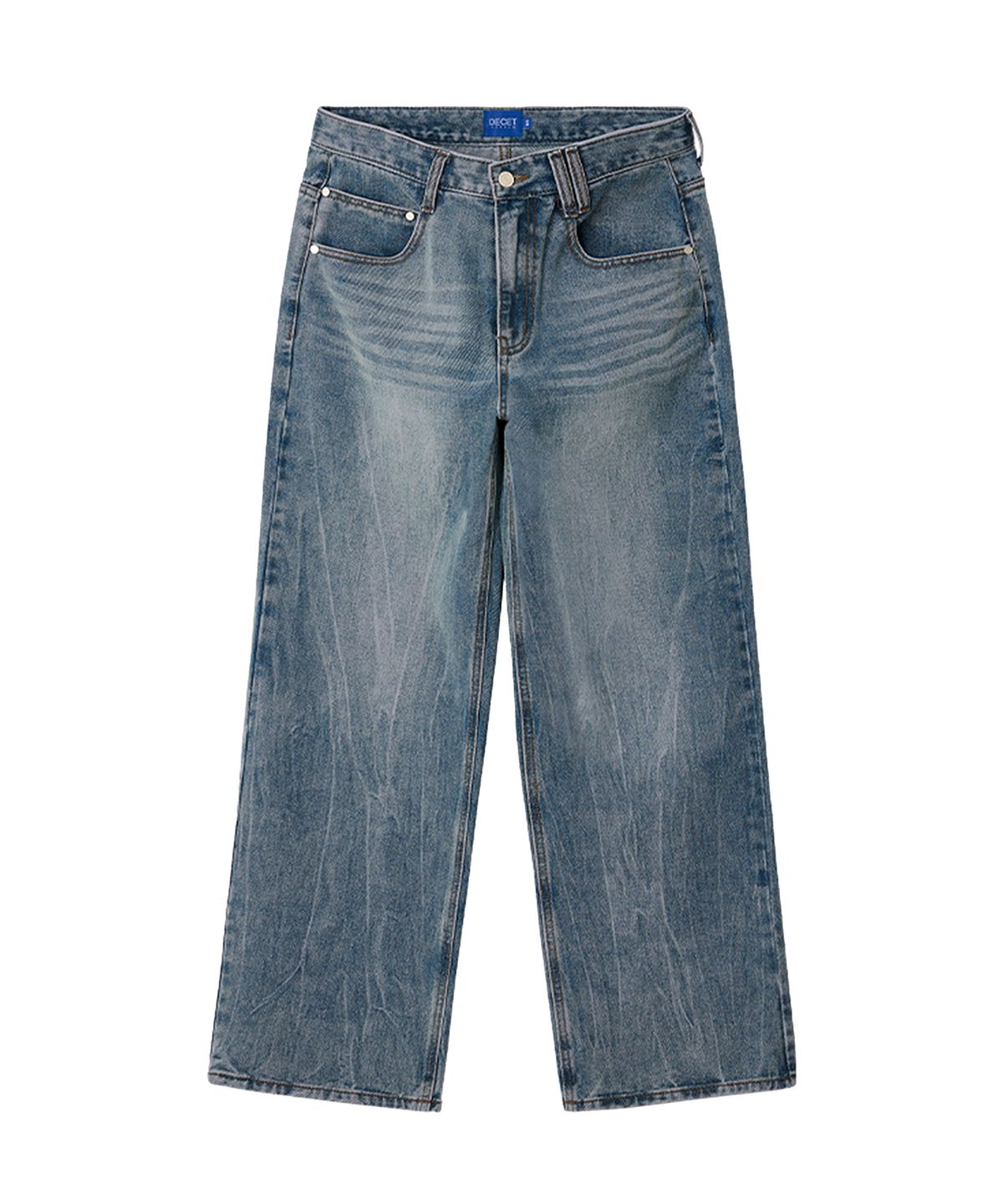 데케트(DECET) Mid Rise Wide Jeans DCPT027CRBlue2