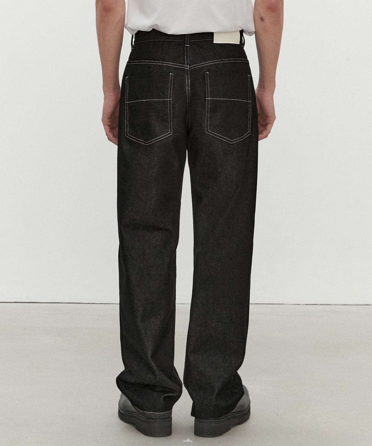 데케트(DECET) Mid Rise Wide Jeans DCPT027CPBlack