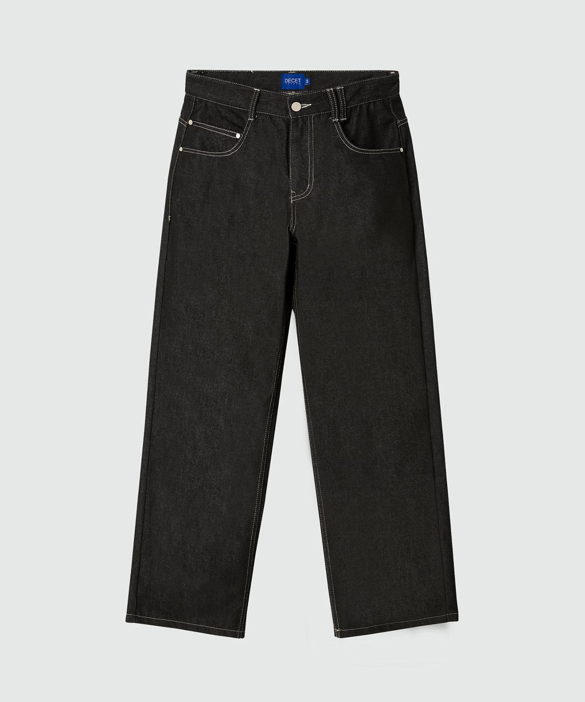 데케트(DECET) Mid Rise Wide Jeans DCPT027CPBlack