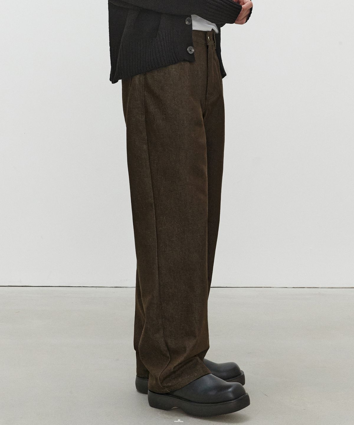 데케트(DECET) Mid Rise Wide Jeans DCPT027CPBrown