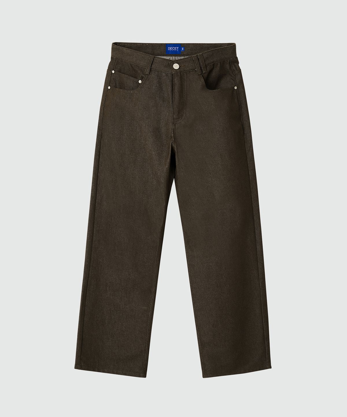데케트(DECET) Mid Rise Wide Jeans DCPT027CPBrown