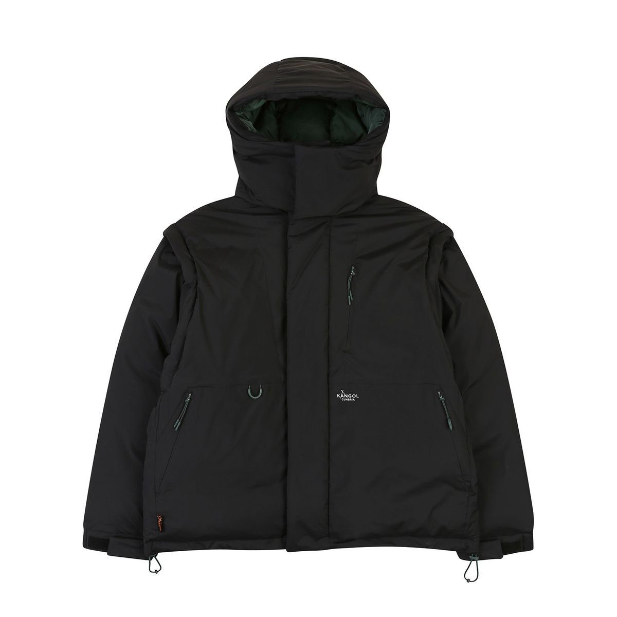 캉골(KANGOL) CBR 스카펠 디테쳐블 구스 다운 7012 블랙