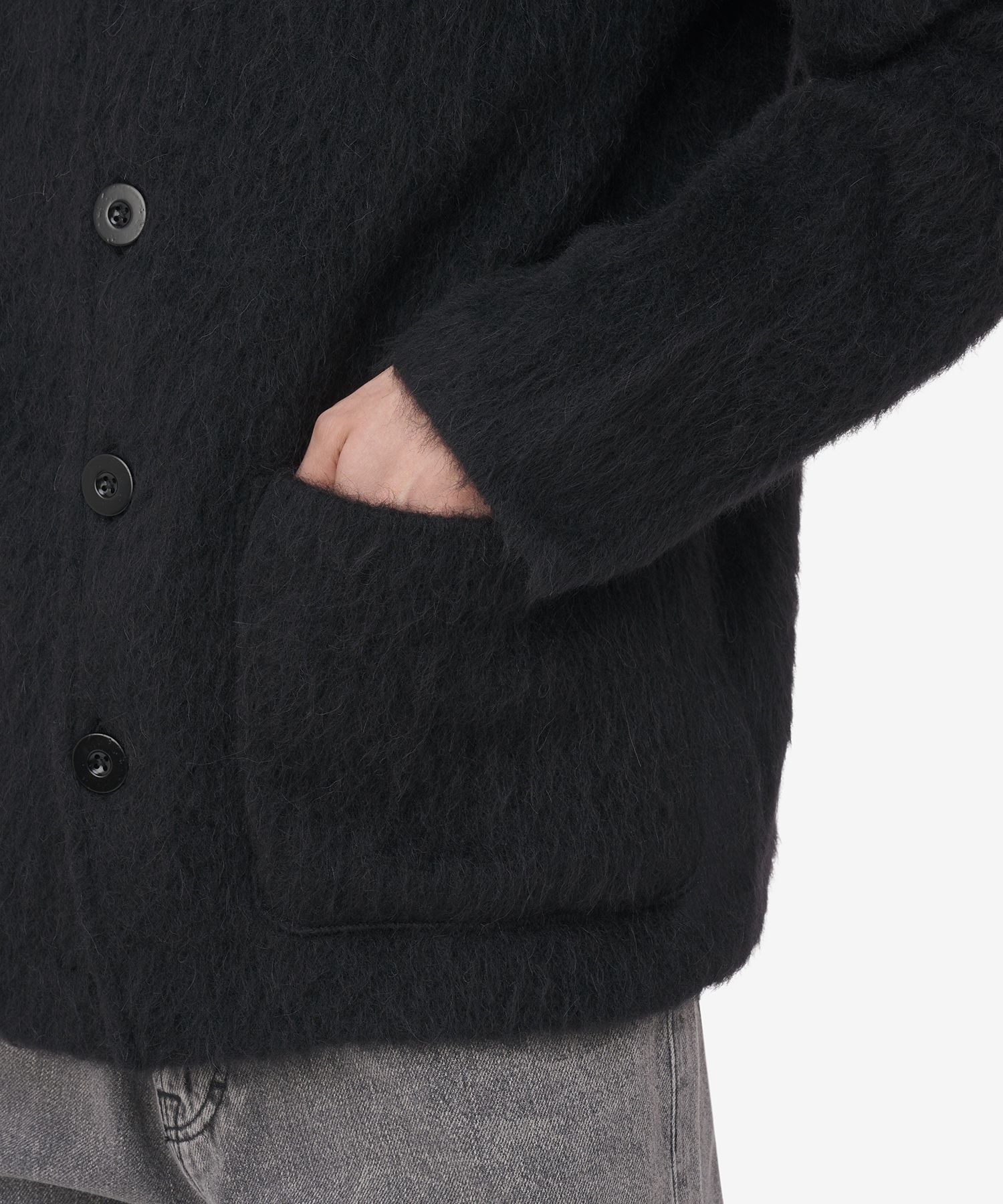 MUSINSA | OUR LEGACY Mohair Cardigan - Black / M4206CBM MUSINSA | OUR LEGACY Mohair Cardigan - Black / M4206CBM