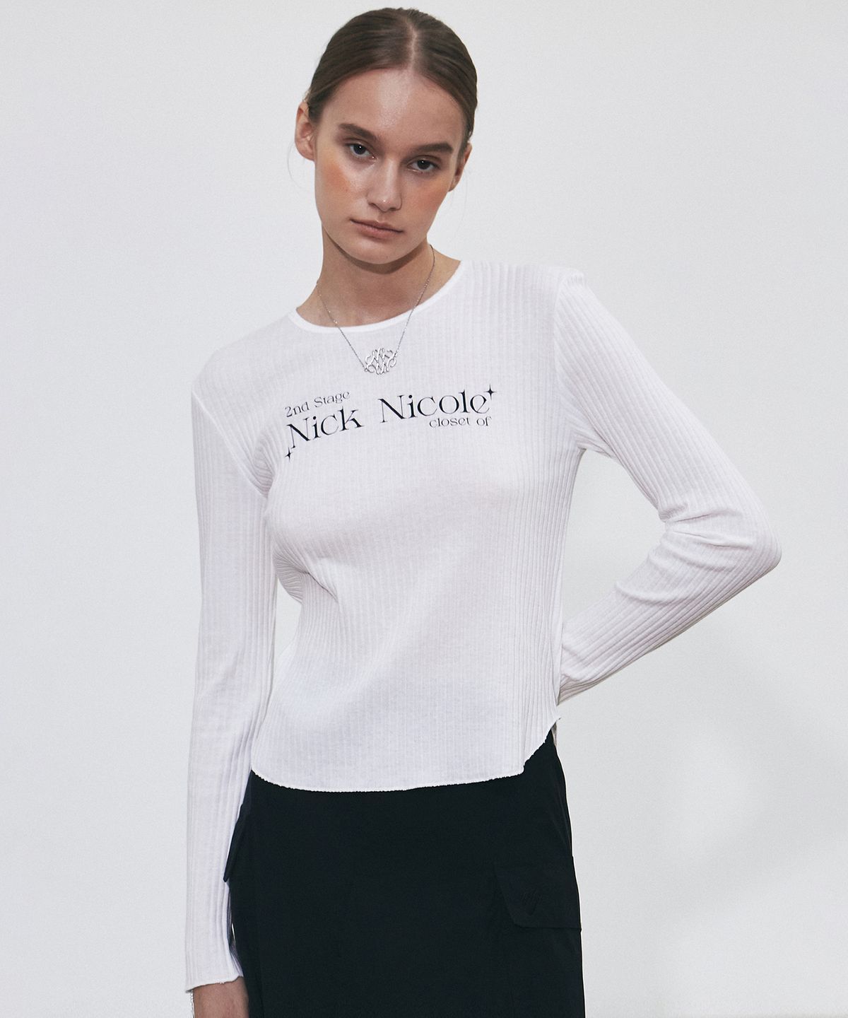 닉앤니콜(NICK&NICOLE) NICOLE CLOSET LS TOP_IVORY