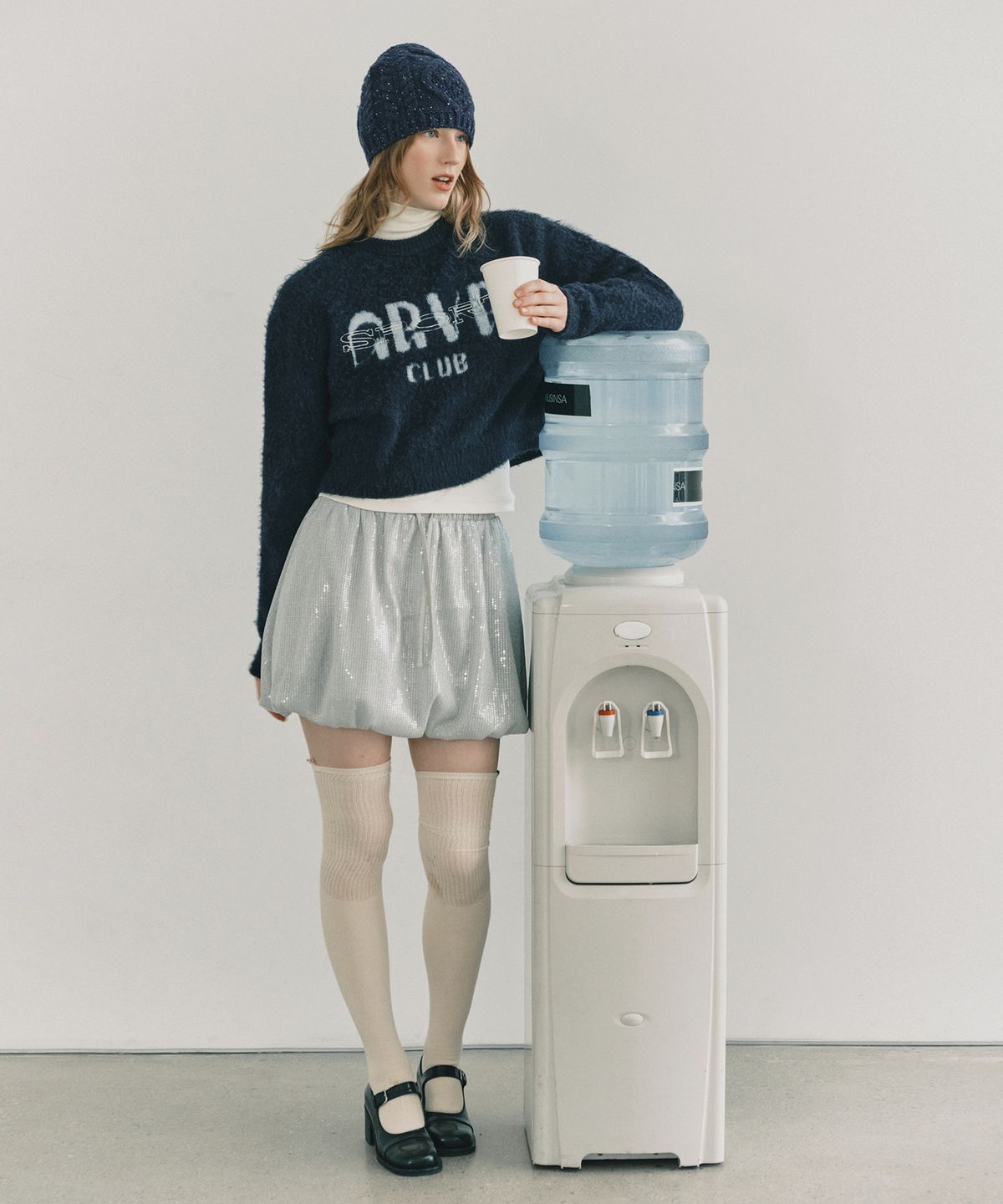 그로브(GROVE) GRVR SPORTS_스팽글 스커트_GREY