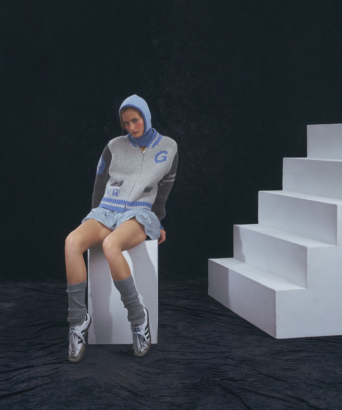 그로브(GROVE) GRVR SPORTS_G 니트 집업_GREY