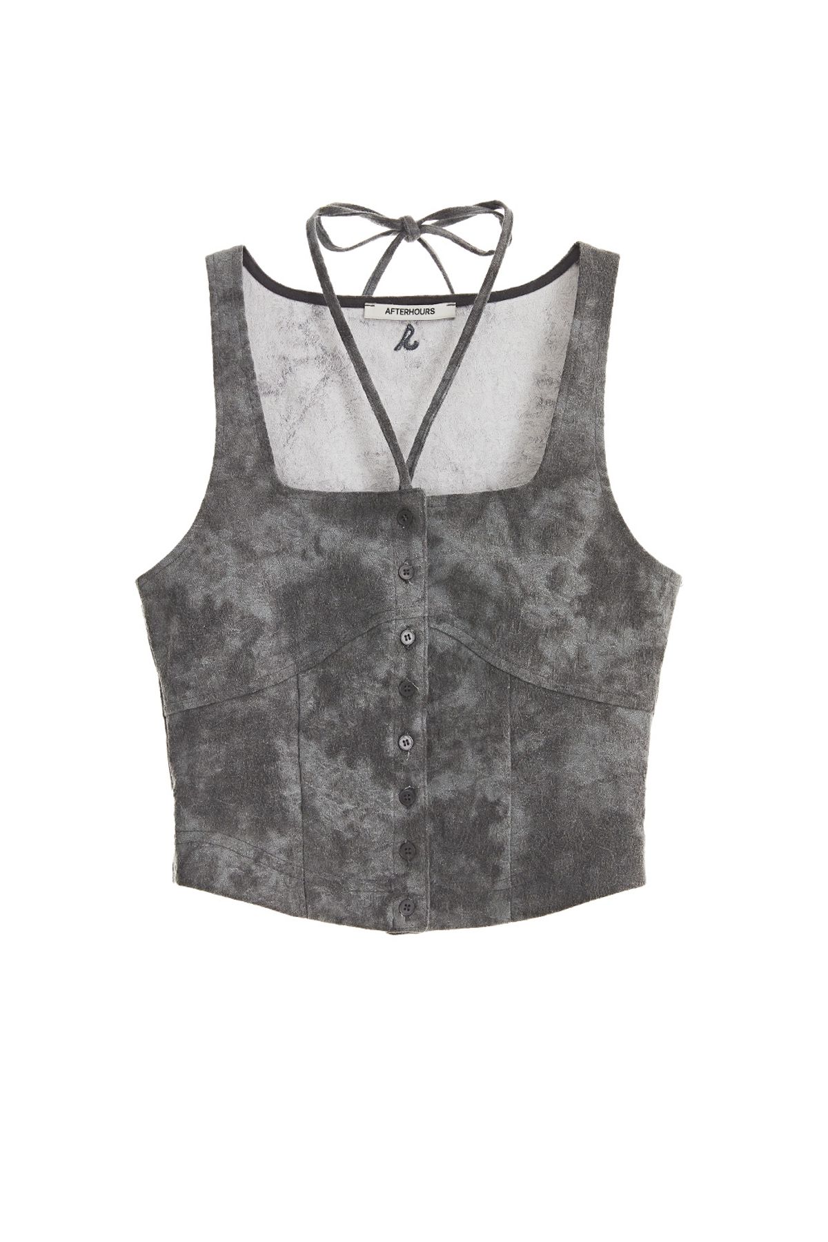 애프터아워즈(AFTERHOURS) JACQUARD VEST (KHAKI-GREY)