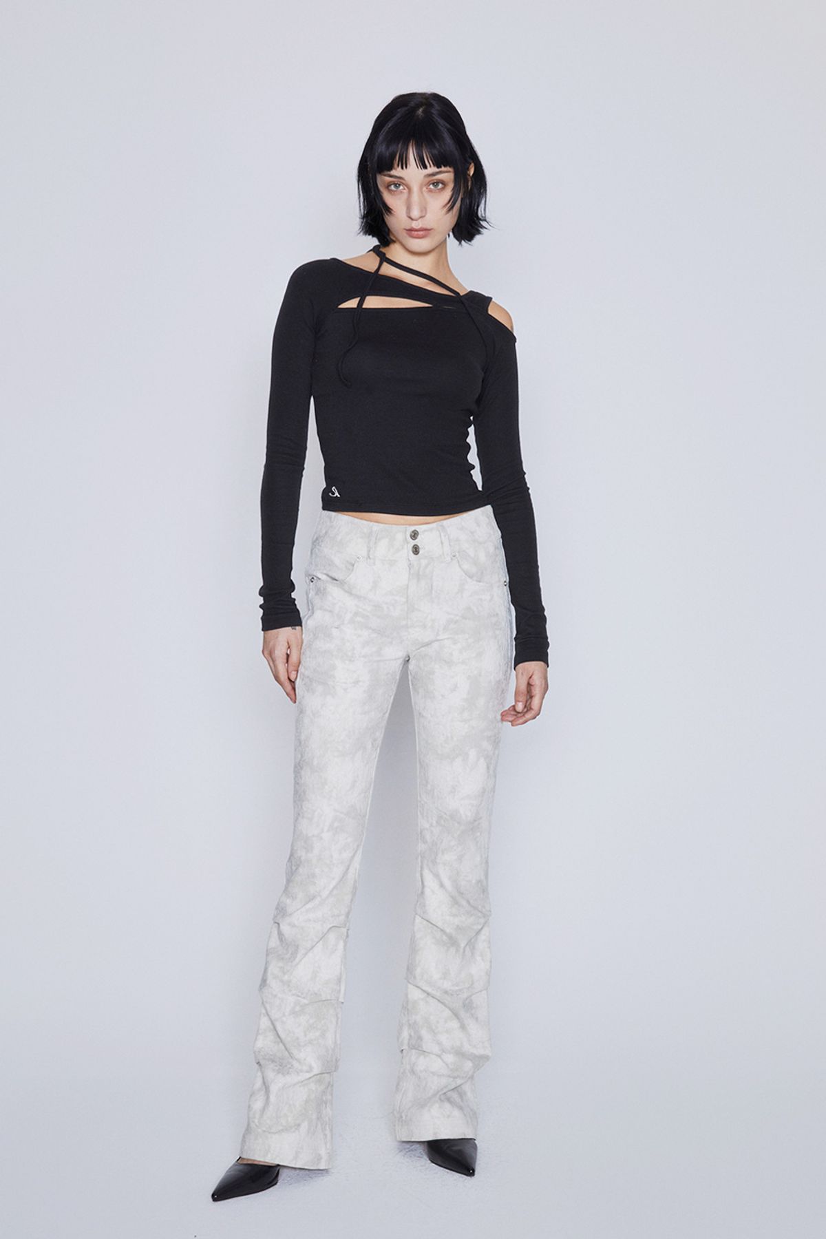 애프터아워즈(AFTERHOURS) JACQUARD SHIRRING PANTS (BEIGE)
