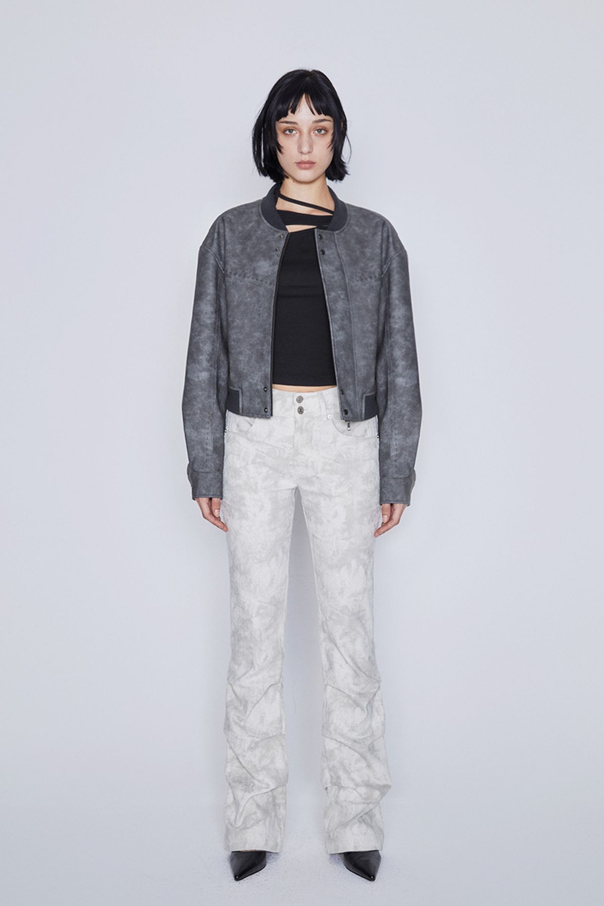애프터아워즈(AFTERHOURS) JACQUARD SHIRRING PANTS (BEIGE)