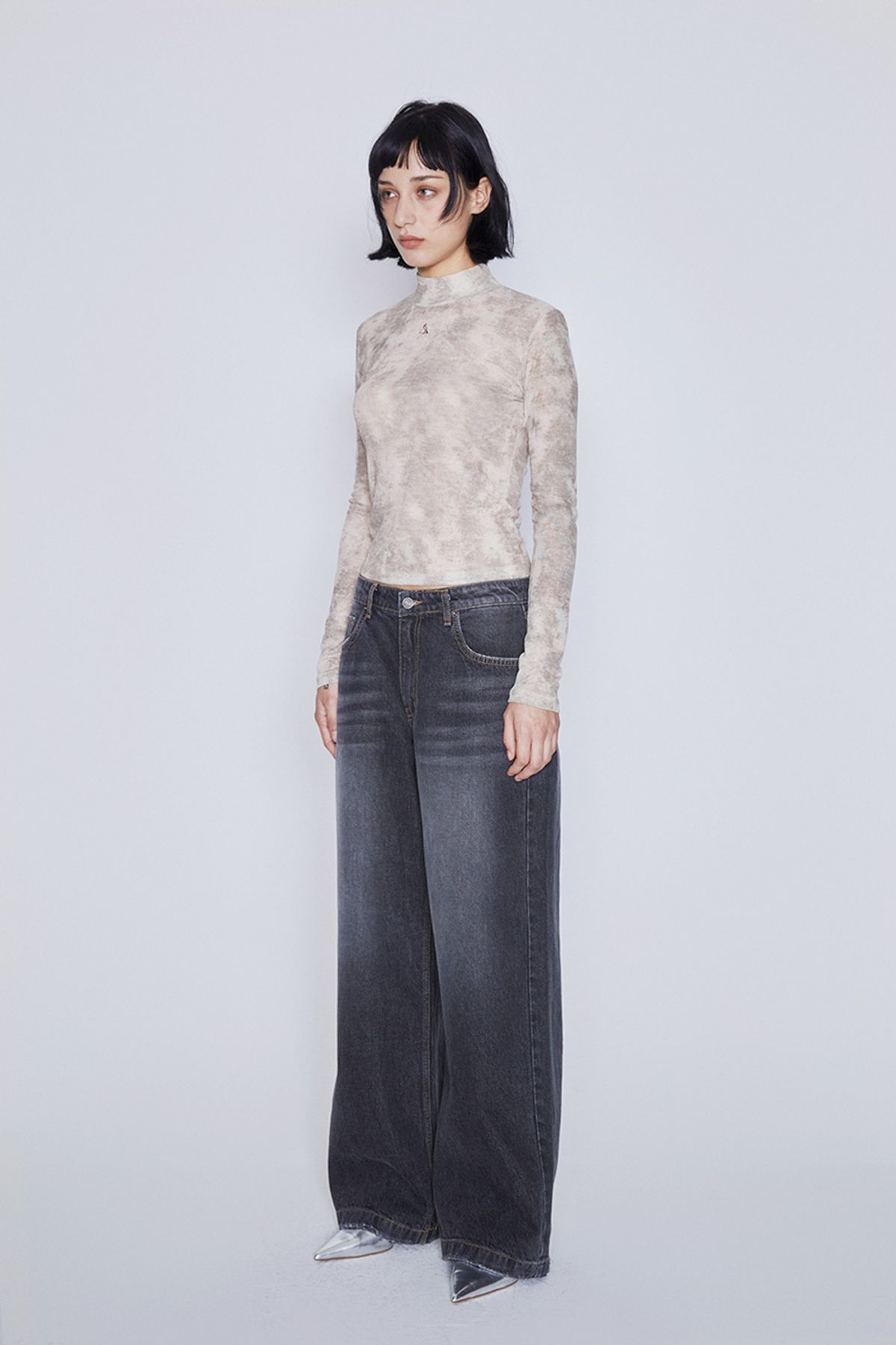 애프터아워즈(AFTERHOURS) DENIM WIDE PANTS (BLACK)