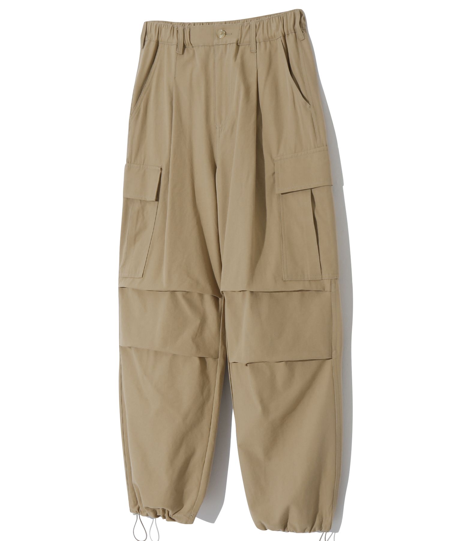 MUSINSA | BASEMOMENT Garment Dying Parachute Cargo Pants Beige