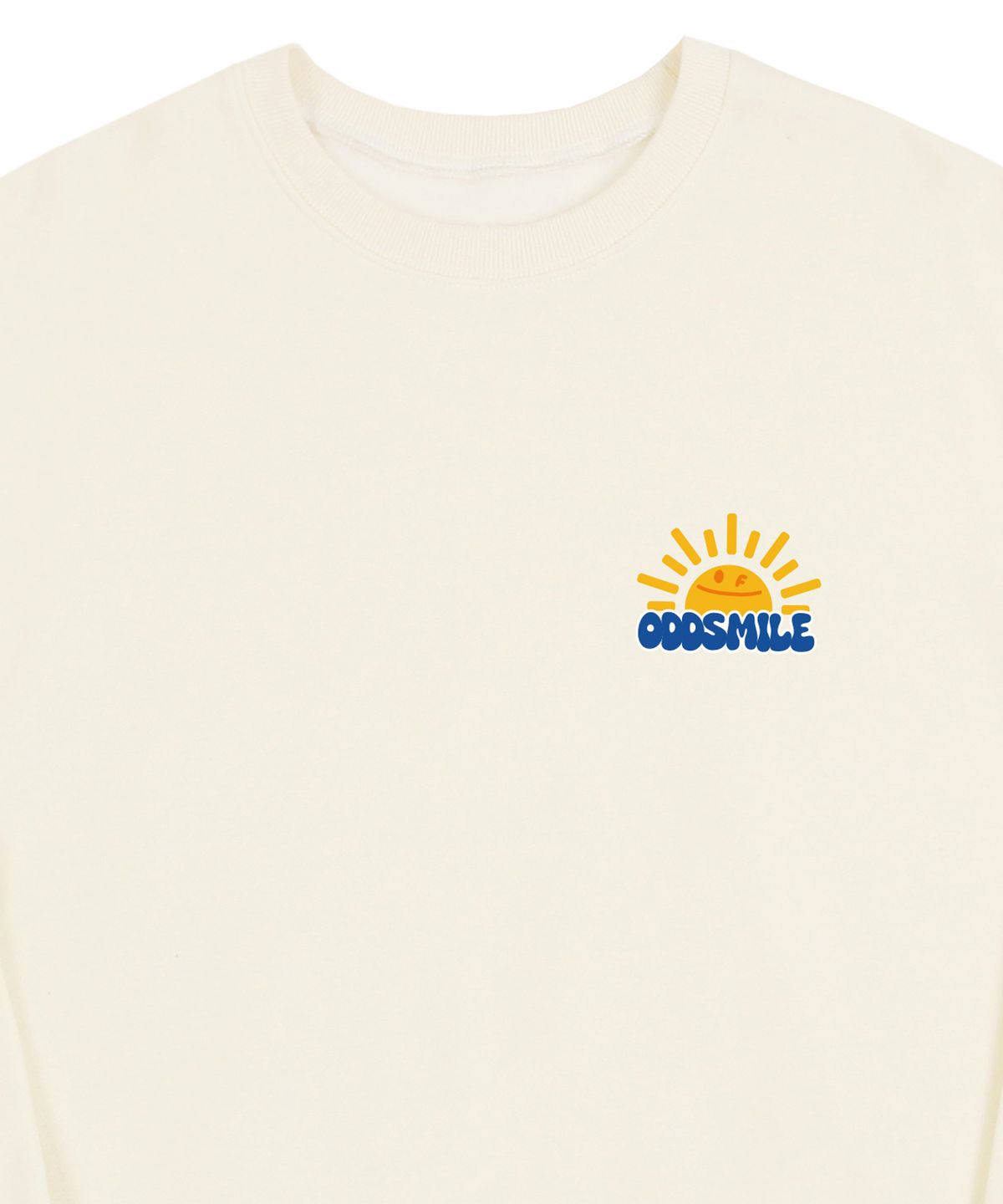 그레이버(GRAVER) [UNISEX]ODDSMILE 썬 스마일 맨투맨_크림