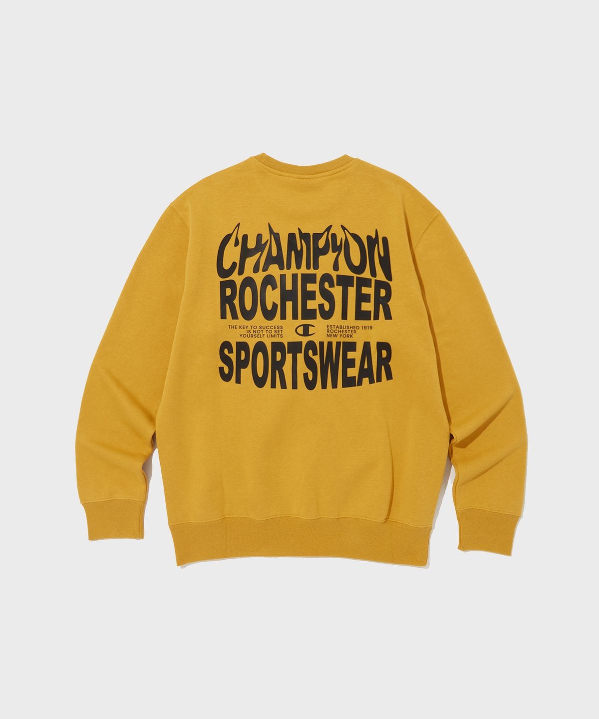 챔피온(CHAMPION) 백그래픽 크루넥 스웨트셔츠 Normal Yellow