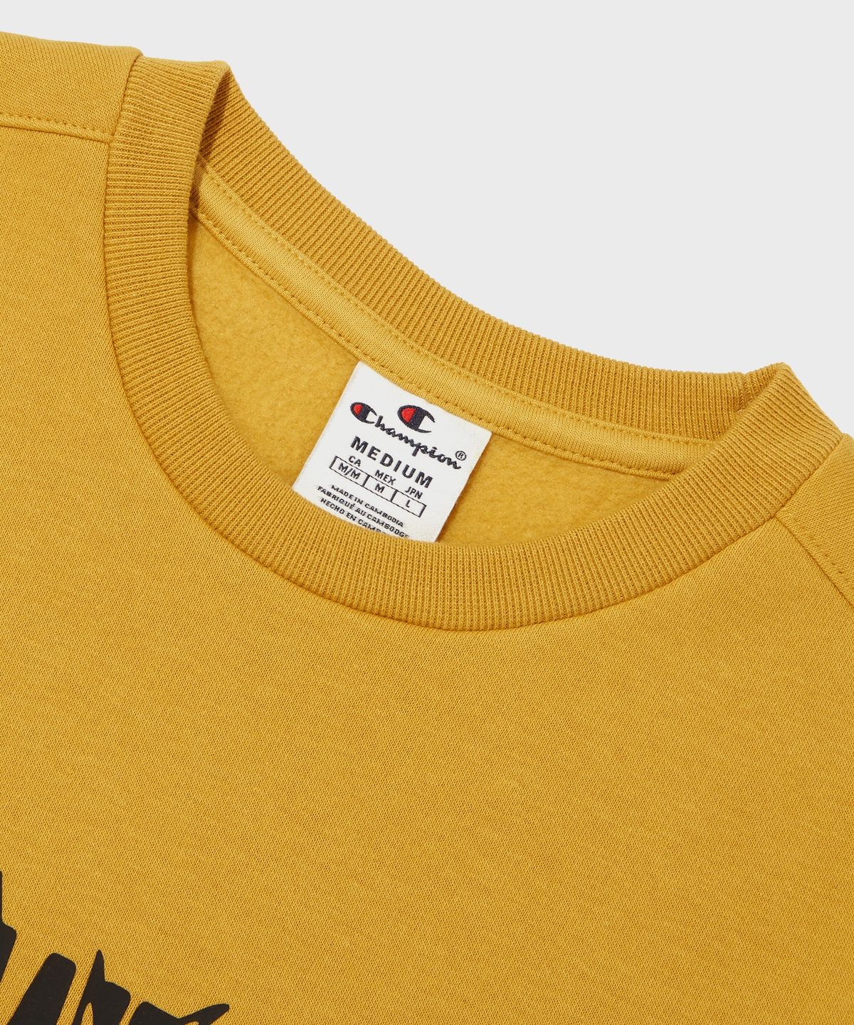 챔피온(CHAMPION) 백그래픽 크루넥 스웨트셔츠 Normal Yellow