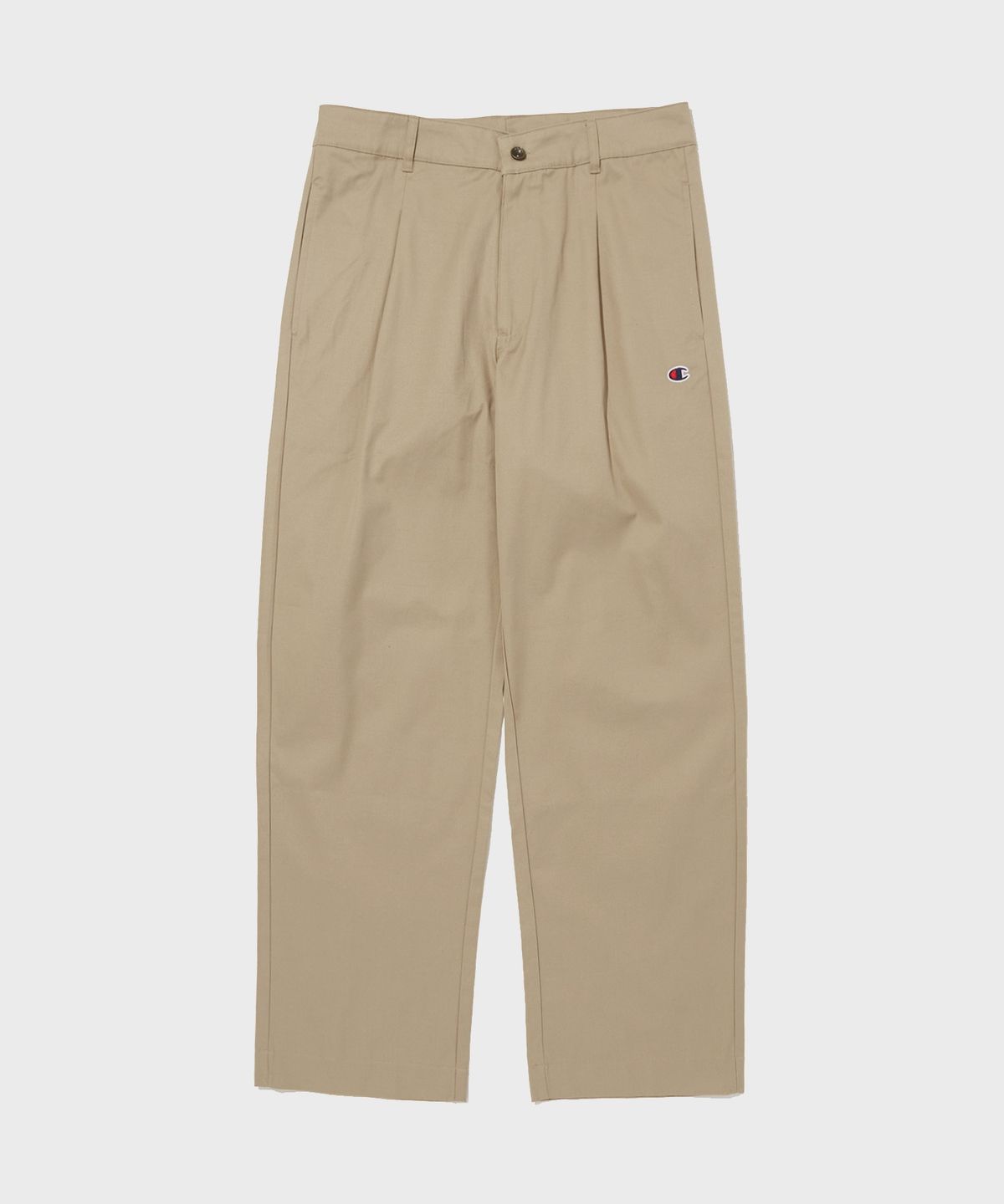 챔피온(CHAMPION) 코튼 턱 와이드 팬츠 Normal Beige
