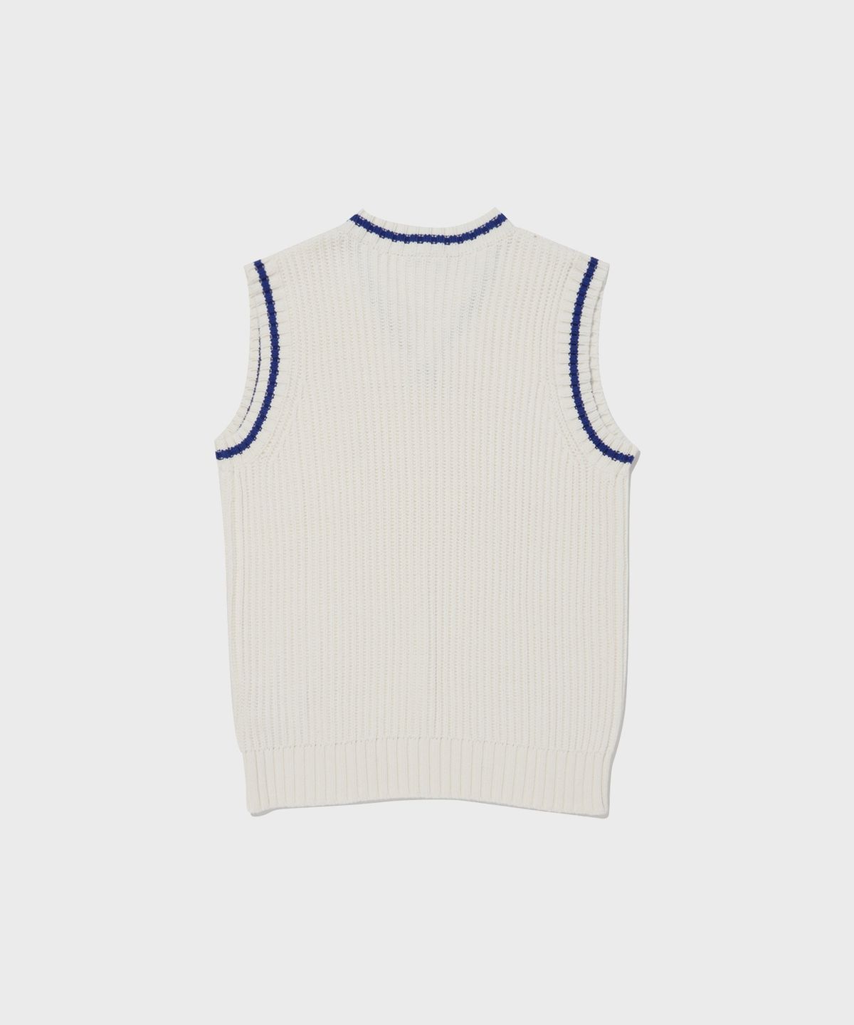 챔피온(CHAMPION) 워셔블 V넥 스웨터 베스트 Cream