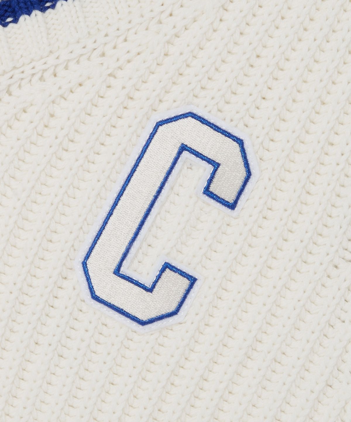챔피온(CHAMPION) 워셔블 V넥 스웨터 베스트 Cream