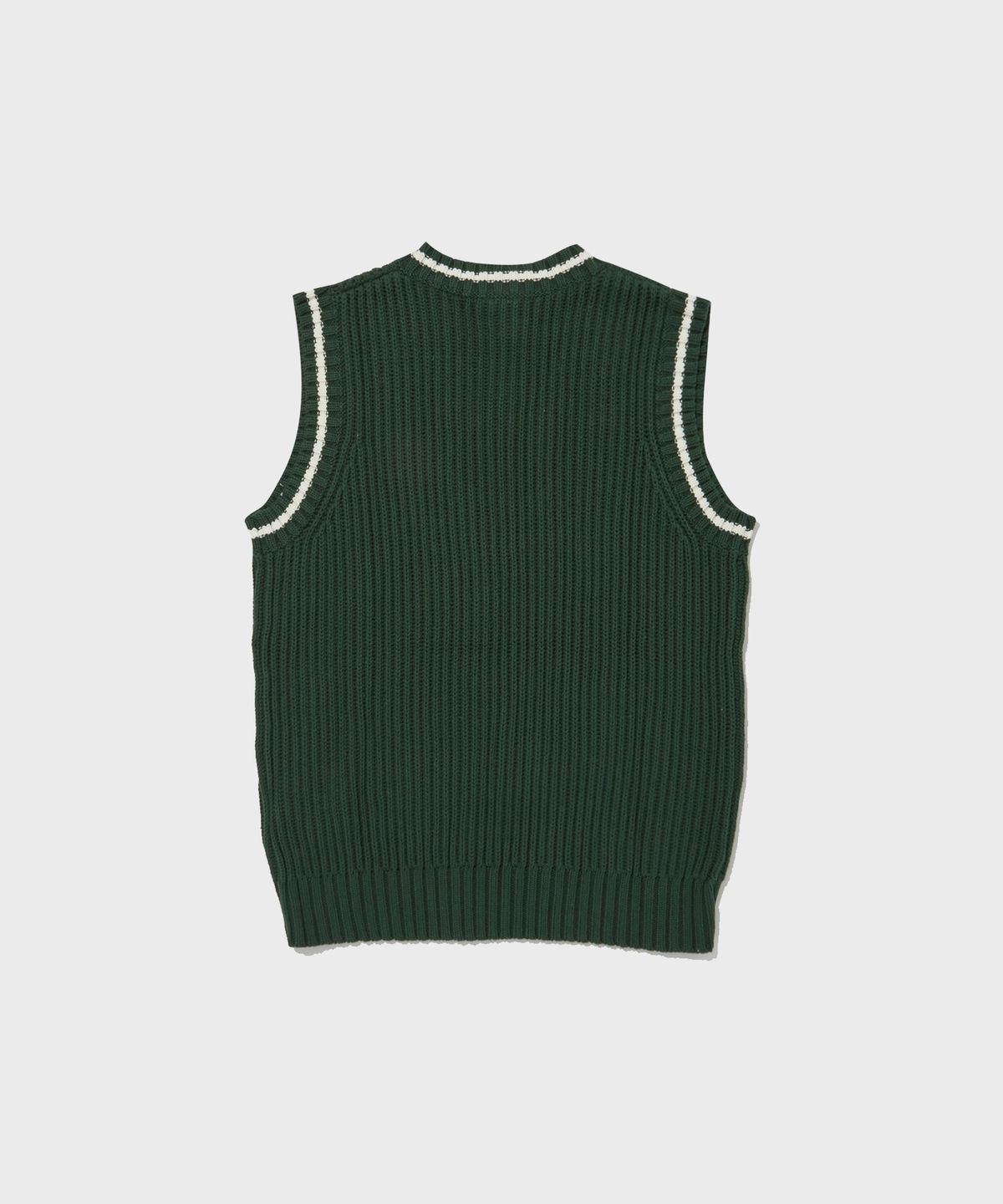 챔피온(CHAMPION) 워셔블 V넥 스웨터 베스트 Normal Green