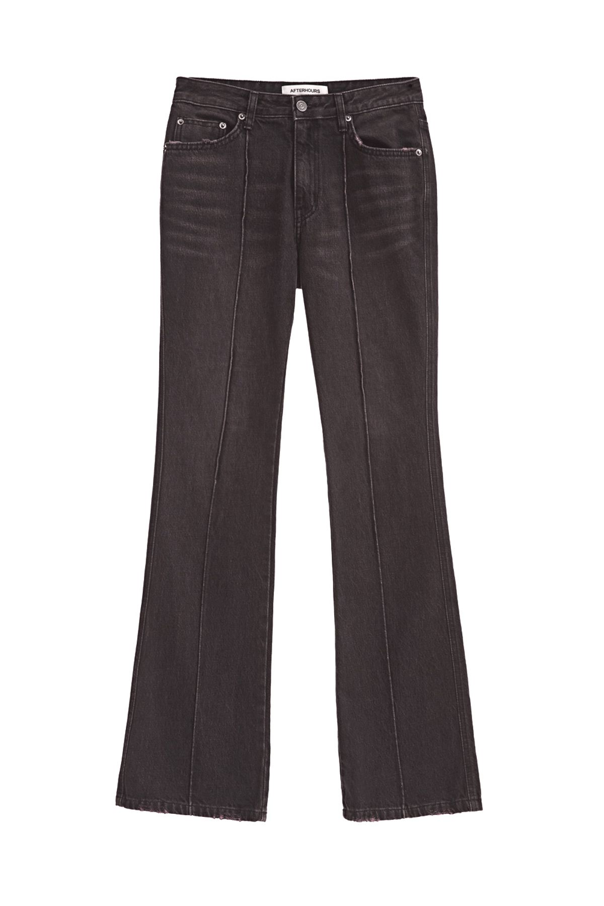 애프터아워즈(AFTERHOURS) DENIM PINTUCK BOOTSCUT PANTS (BROWN)